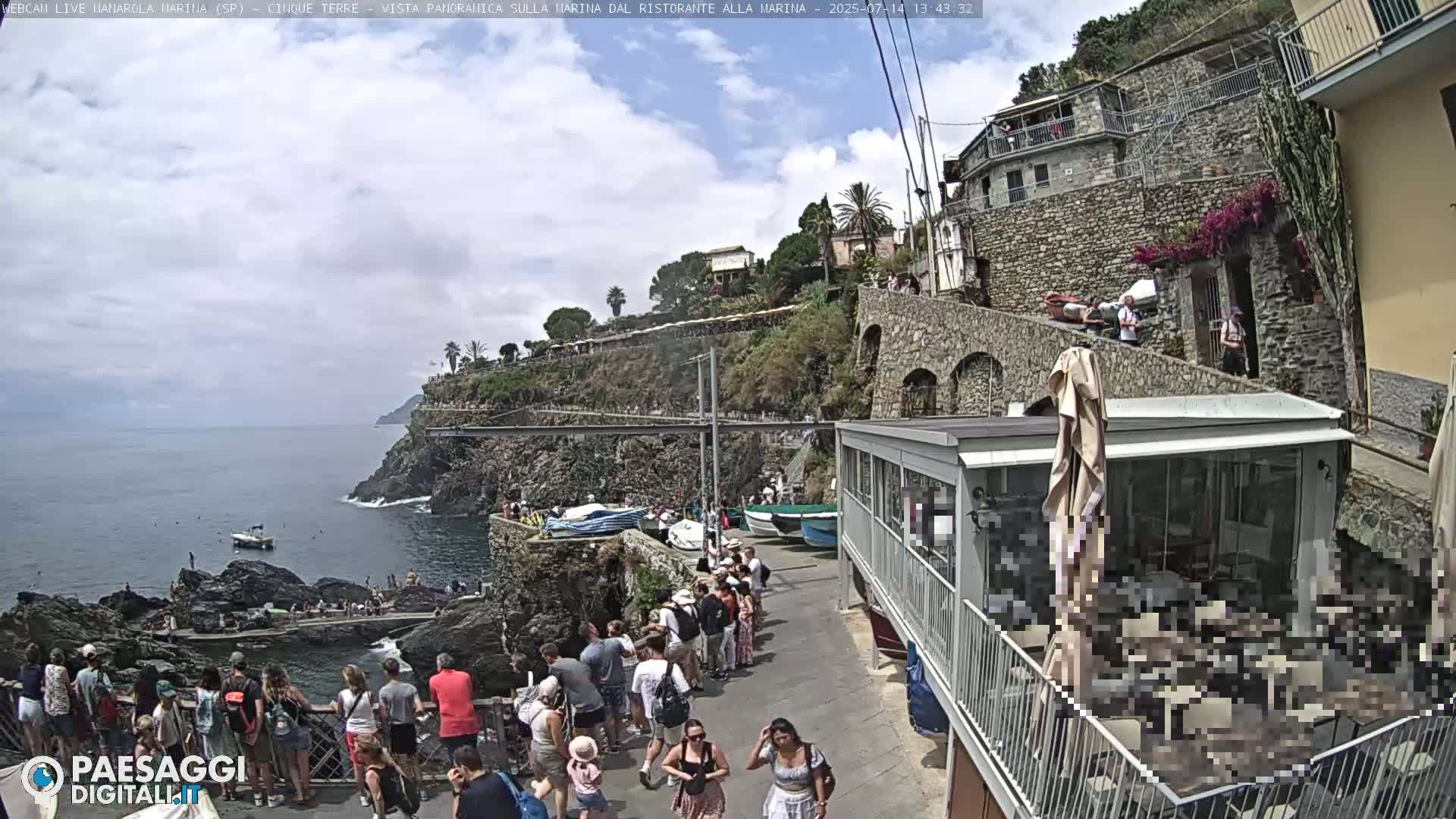 Cinque Terre, Manarola Village Marina & Coast Live Cam - La Spezia, Liguria, Italy
