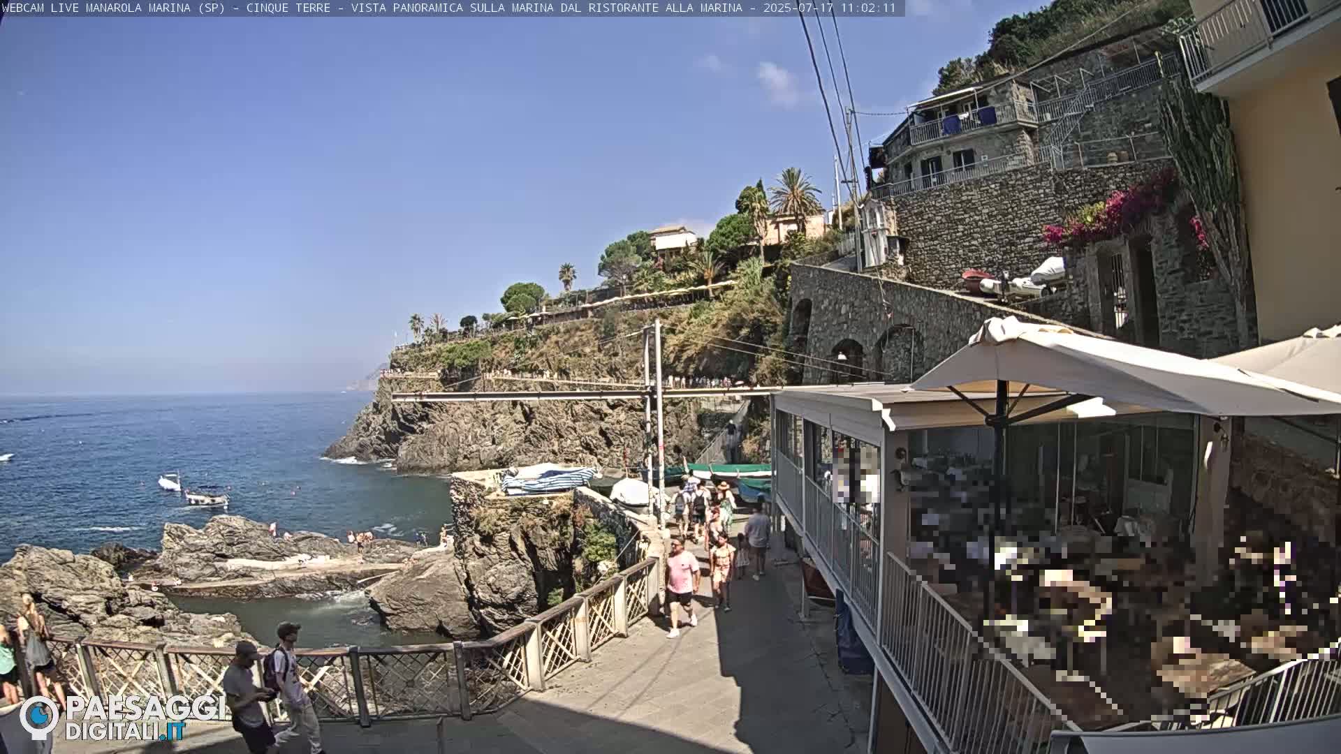 Cinque Terre, Manarola Village Marina & Coast Live Cam - La Spezia, Liguria, Italy