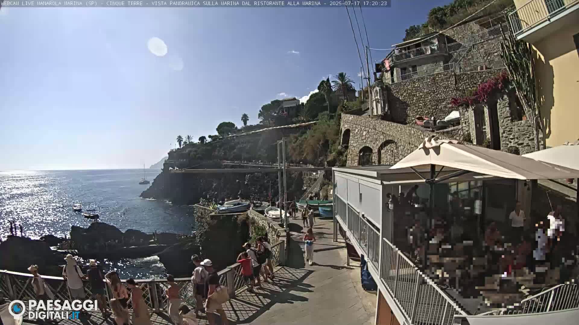 Cinque Terre, Manarola Village Marina & Coast Live Cam - La Spezia, Liguria, Italy