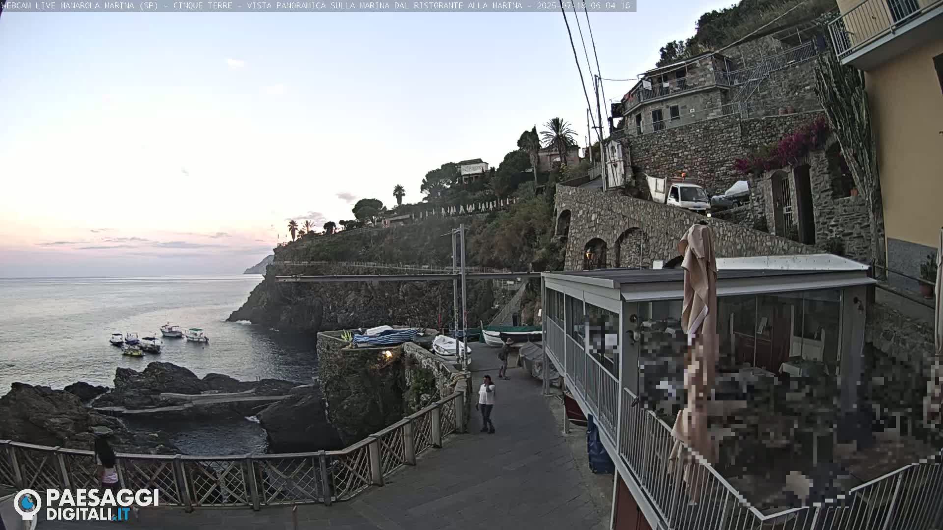 Cinque Terre, Manarola Village Marina & Coast Live Cam - La Spezia, Liguria, Italy