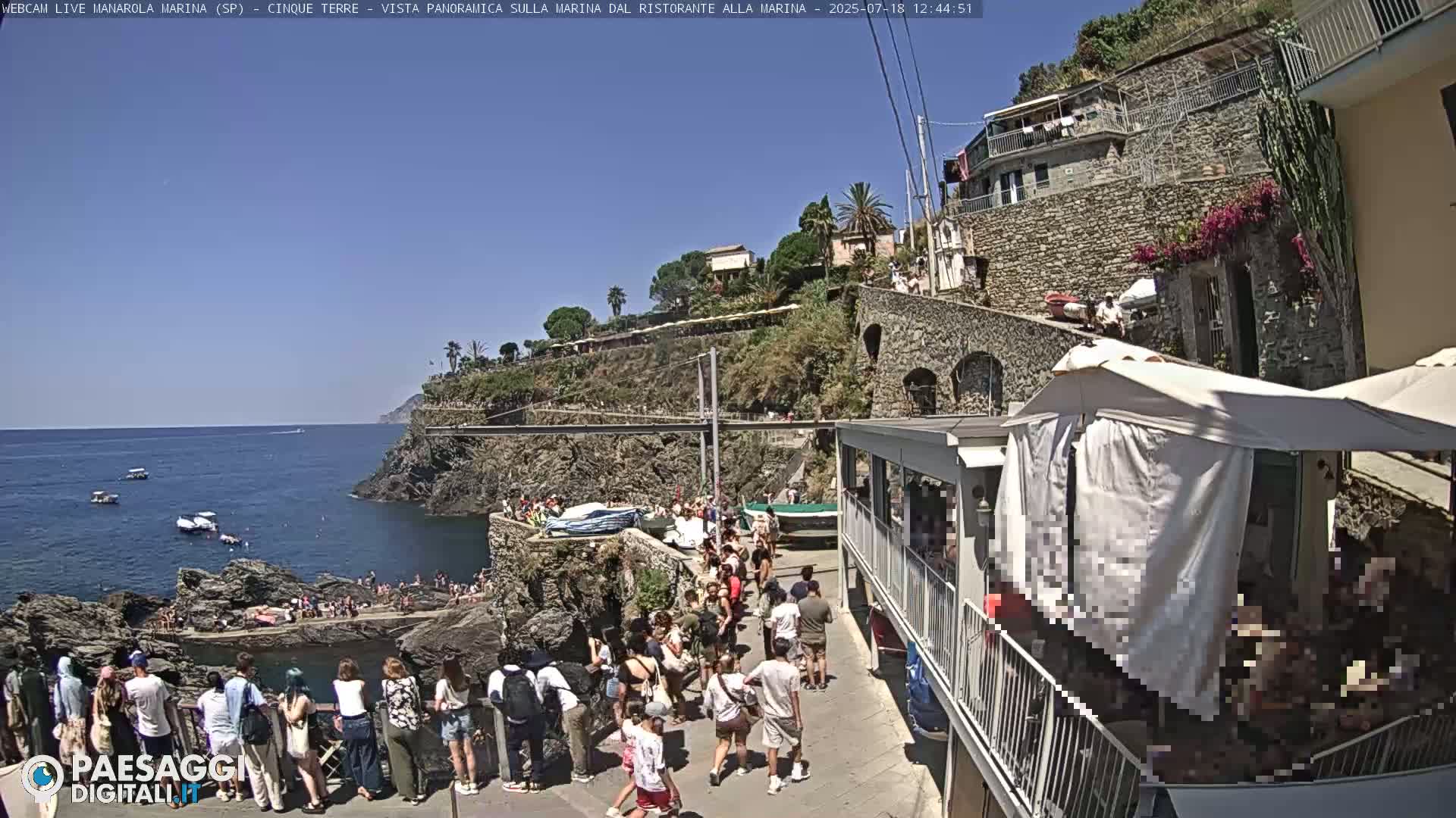 Cinque Terre, Manarola Village Marina & Coast Live Cam - La Spezia, Liguria, Italy