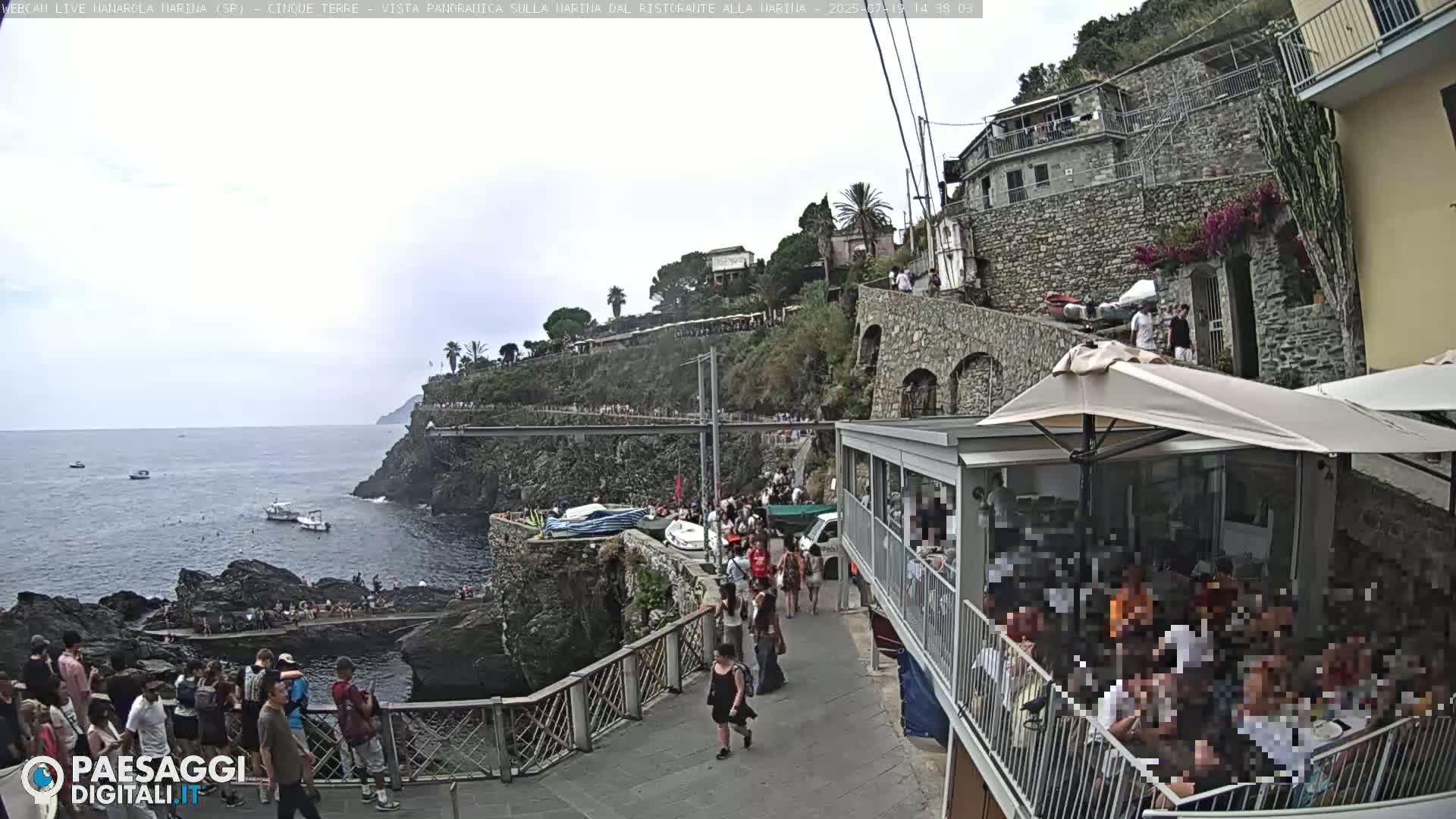 Cinque Terre, Manarola Village Marina & Coast Live Cam - La Spezia, Liguria, Italy