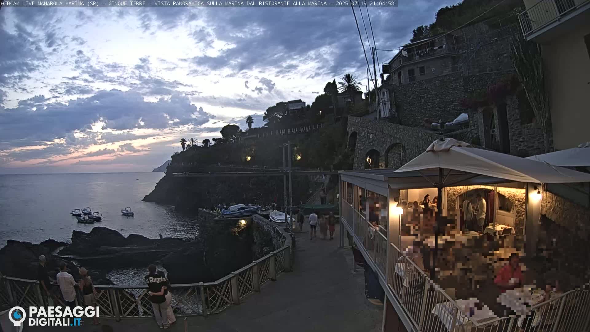 Cinque Terre, Manarola Village Marina & Coast Live Cam - La Spezia, Liguria, Italy