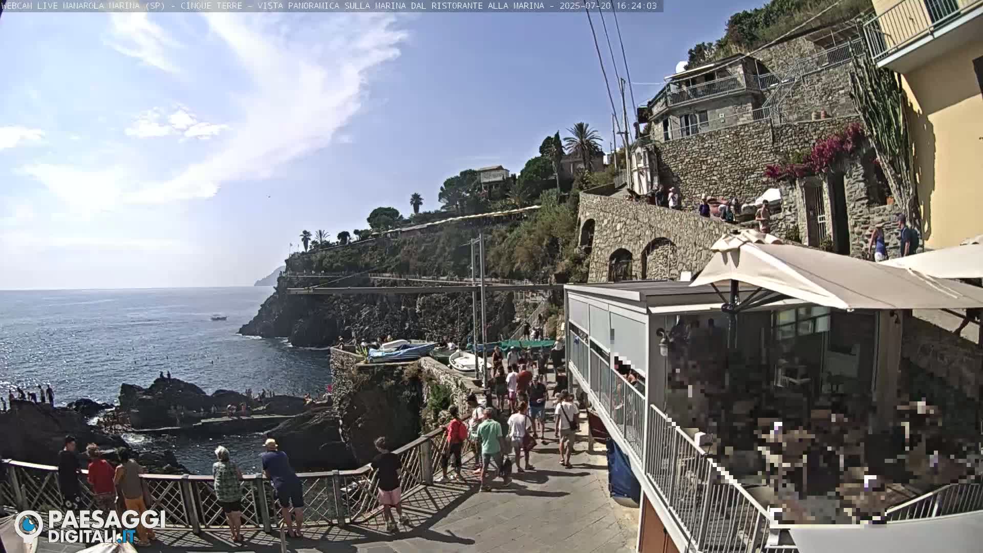 Cinque Terre, Manarola Village Marina & Coast Live Cam - La Spezia, Liguria, Italy