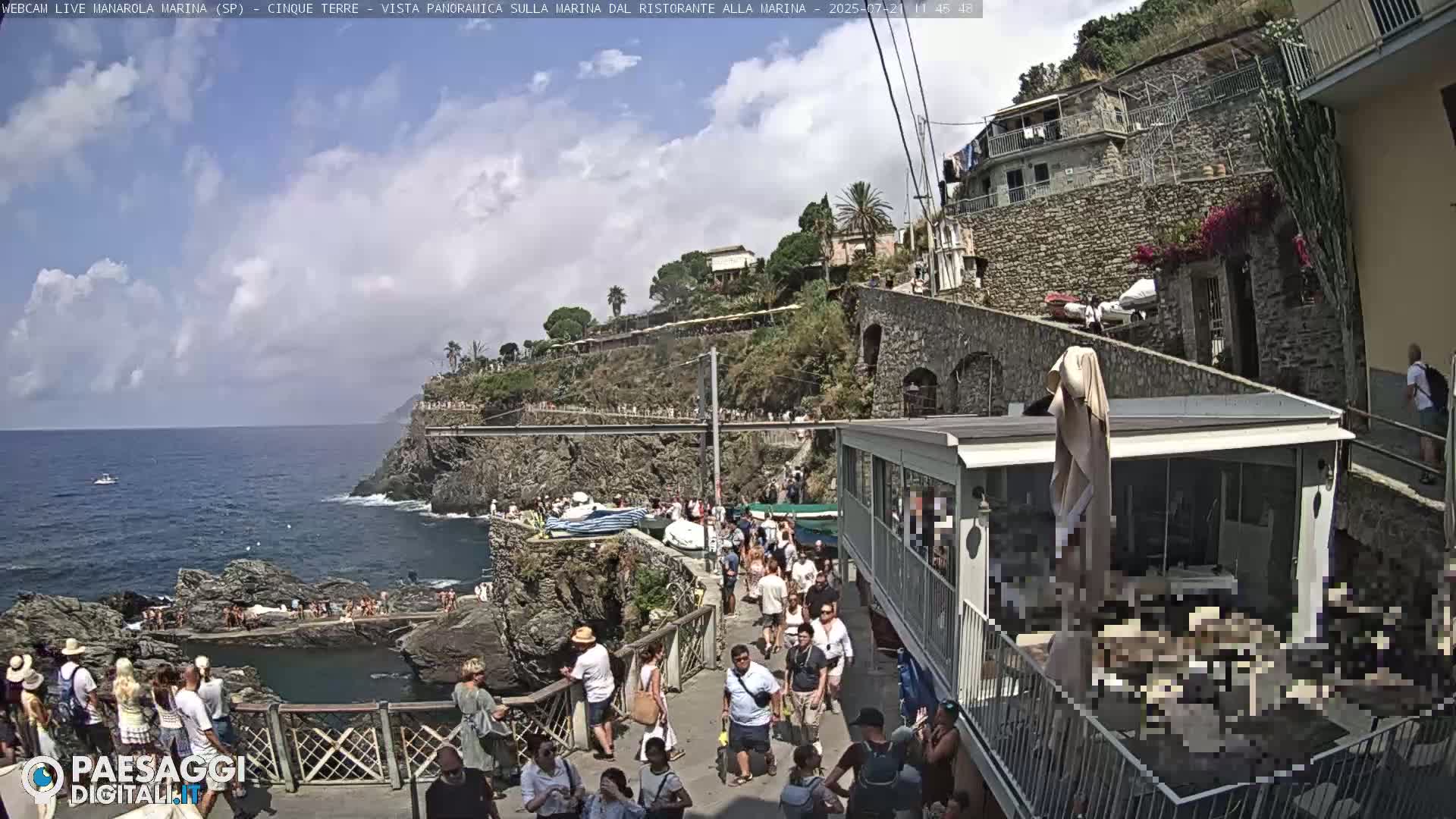 Cinque Terre, Manarola Village Marina & Coast Live Cam - La Spezia, Liguria, Italy