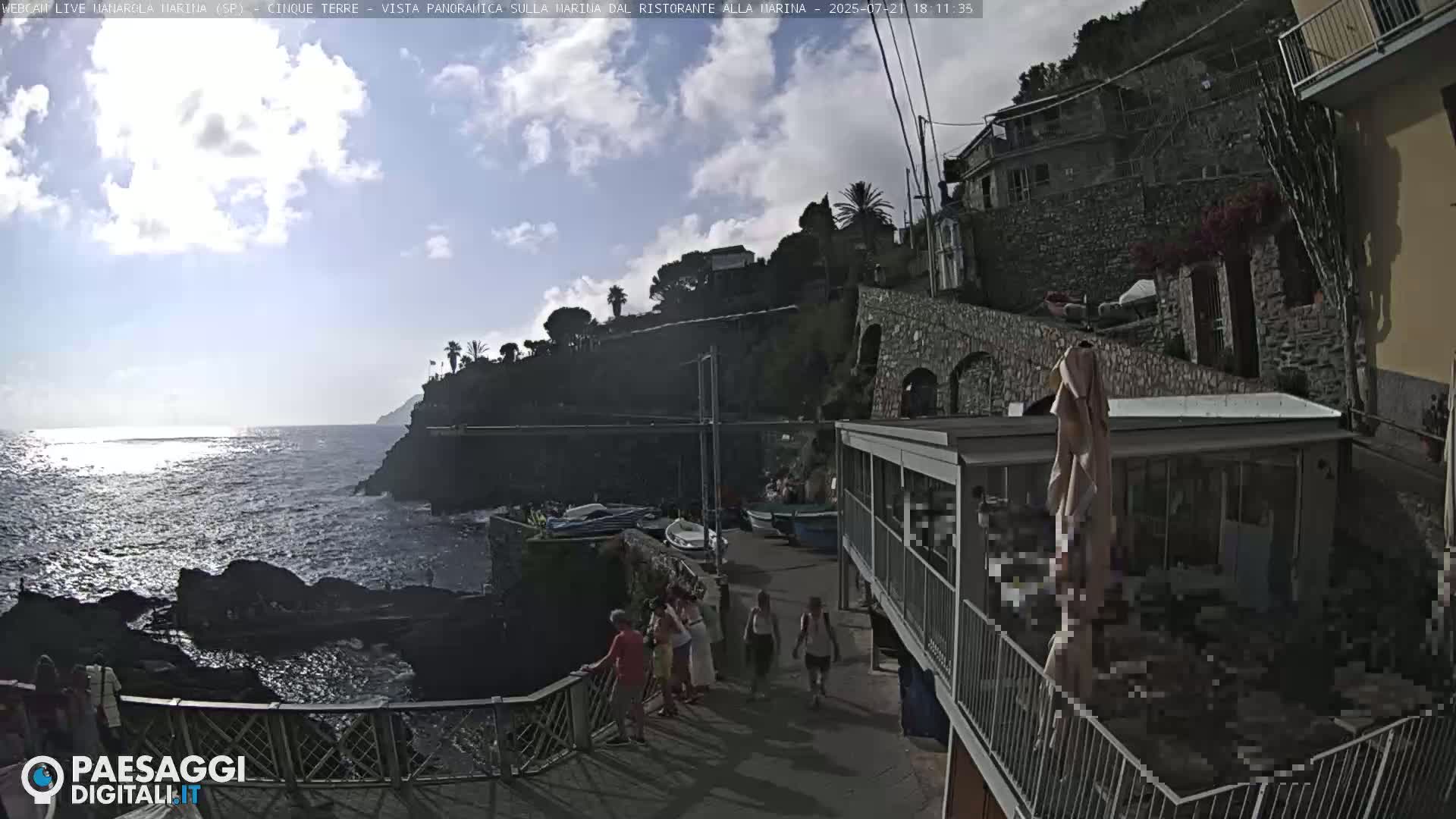 Cinque Terre, Manarola Village Marina & Coast Live Cam - La Spezia, Liguria, Italy