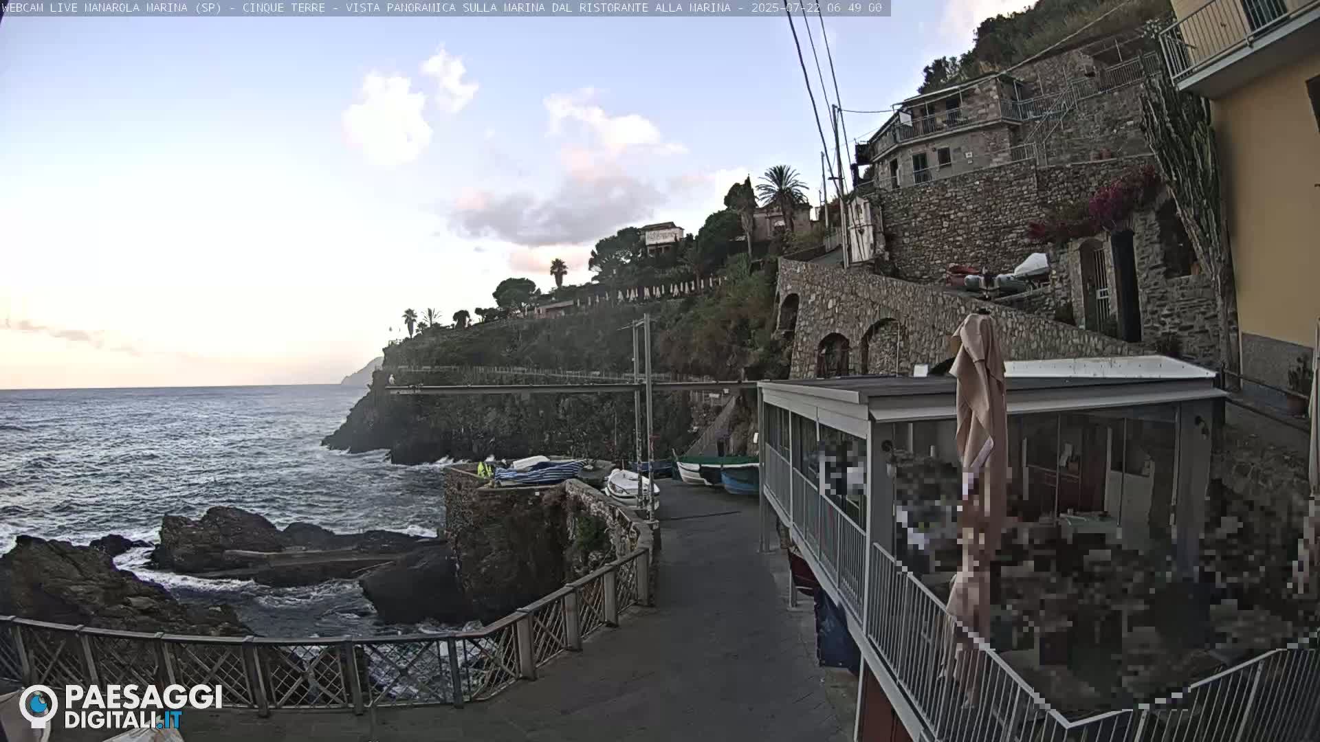 Cinque Terre, Manarola Village Marina & Coast Live Cam - La Spezia, Liguria, Italy