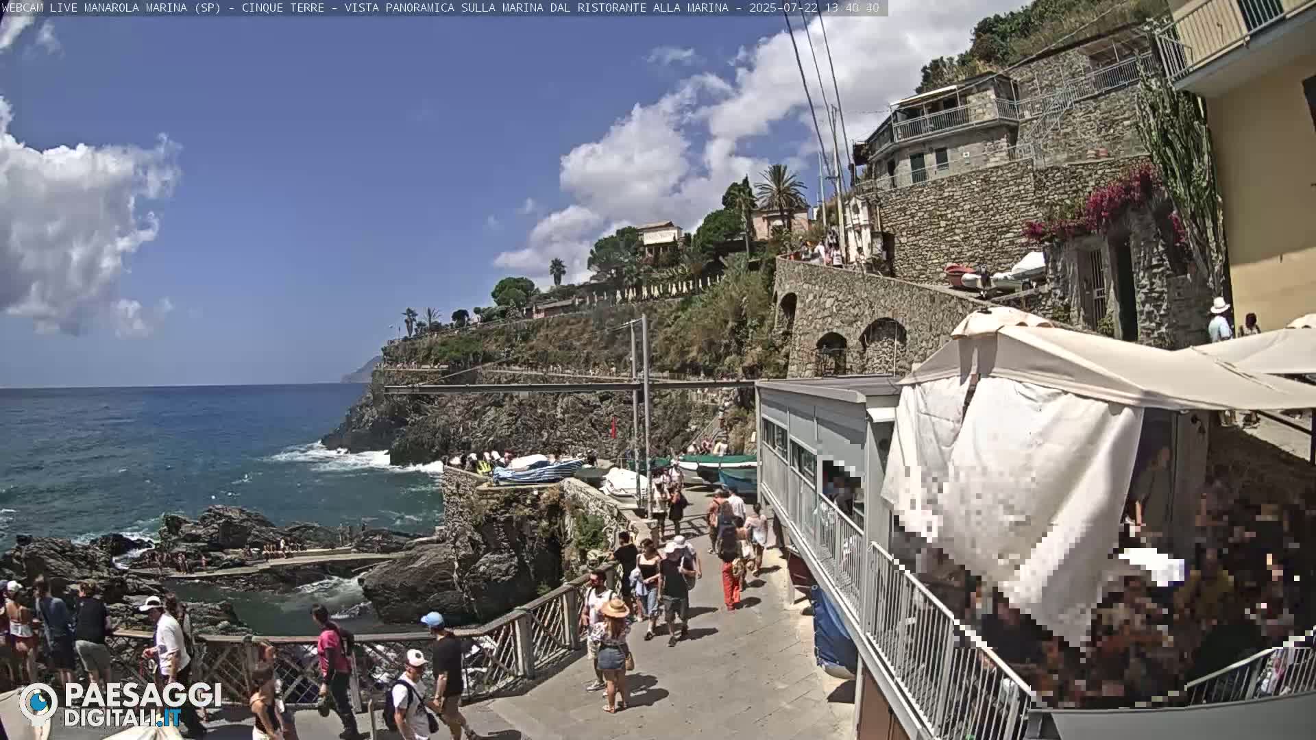 Cinque Terre, Manarola Village Marina & Coast Live Cam - La Spezia, Liguria, Italy