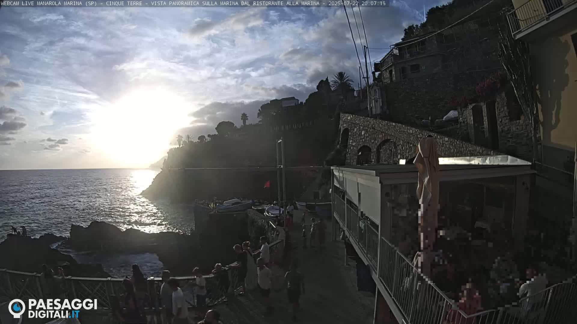 Cinque Terre, Manarola Village Marina & Coast Live Cam - La Spezia, Liguria, Italy