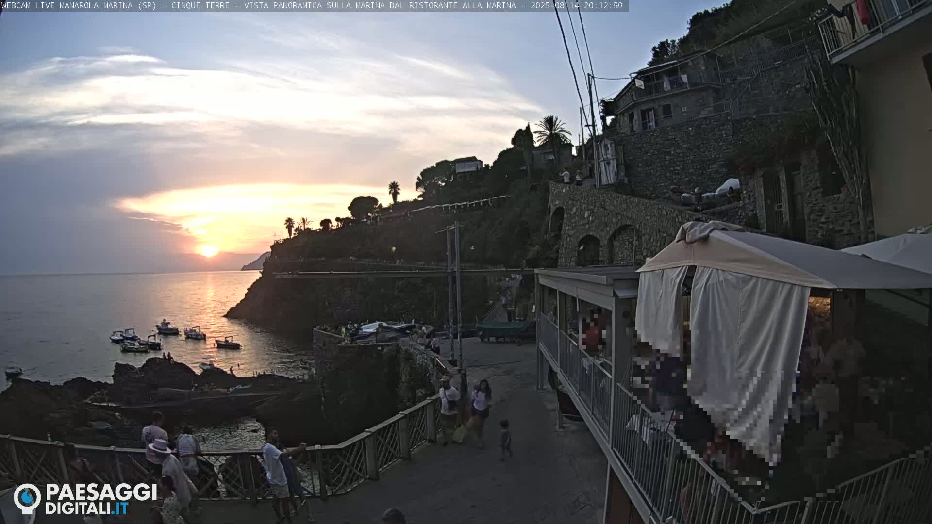 Cinque Terre, Manarola Village Marina & Coast Live Cam - La Spezia, Liguria, Italy