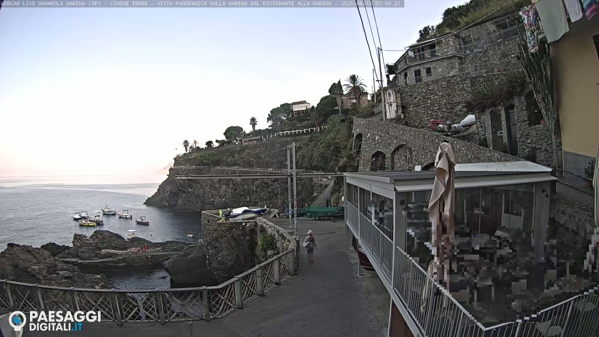 Cinque Terre, Manarola Village Marina & Coast Live Cam - La Spezia, Liguria, Italy