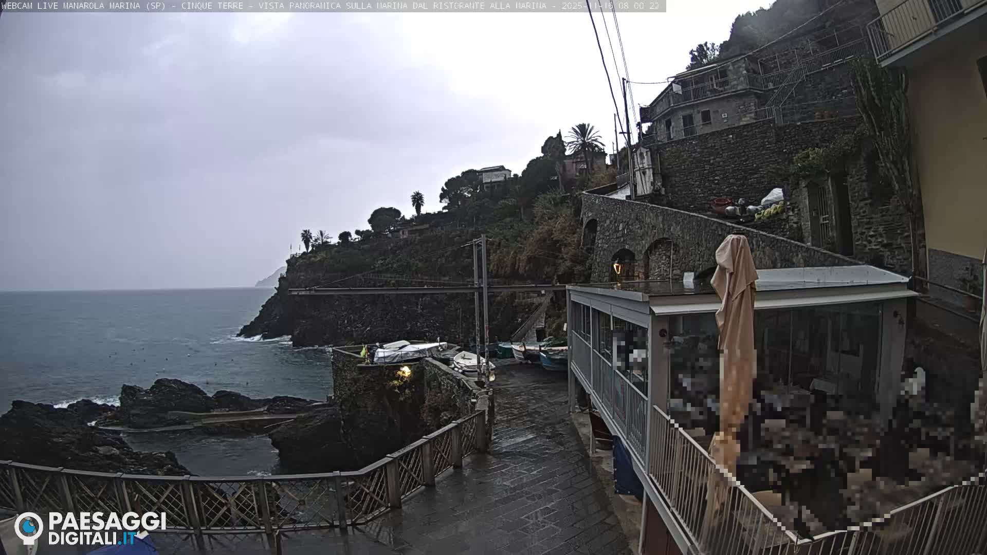 Cinque Terre, Manarola Village Marina & Coast Live Cam - La Spezia, Liguria, Italy