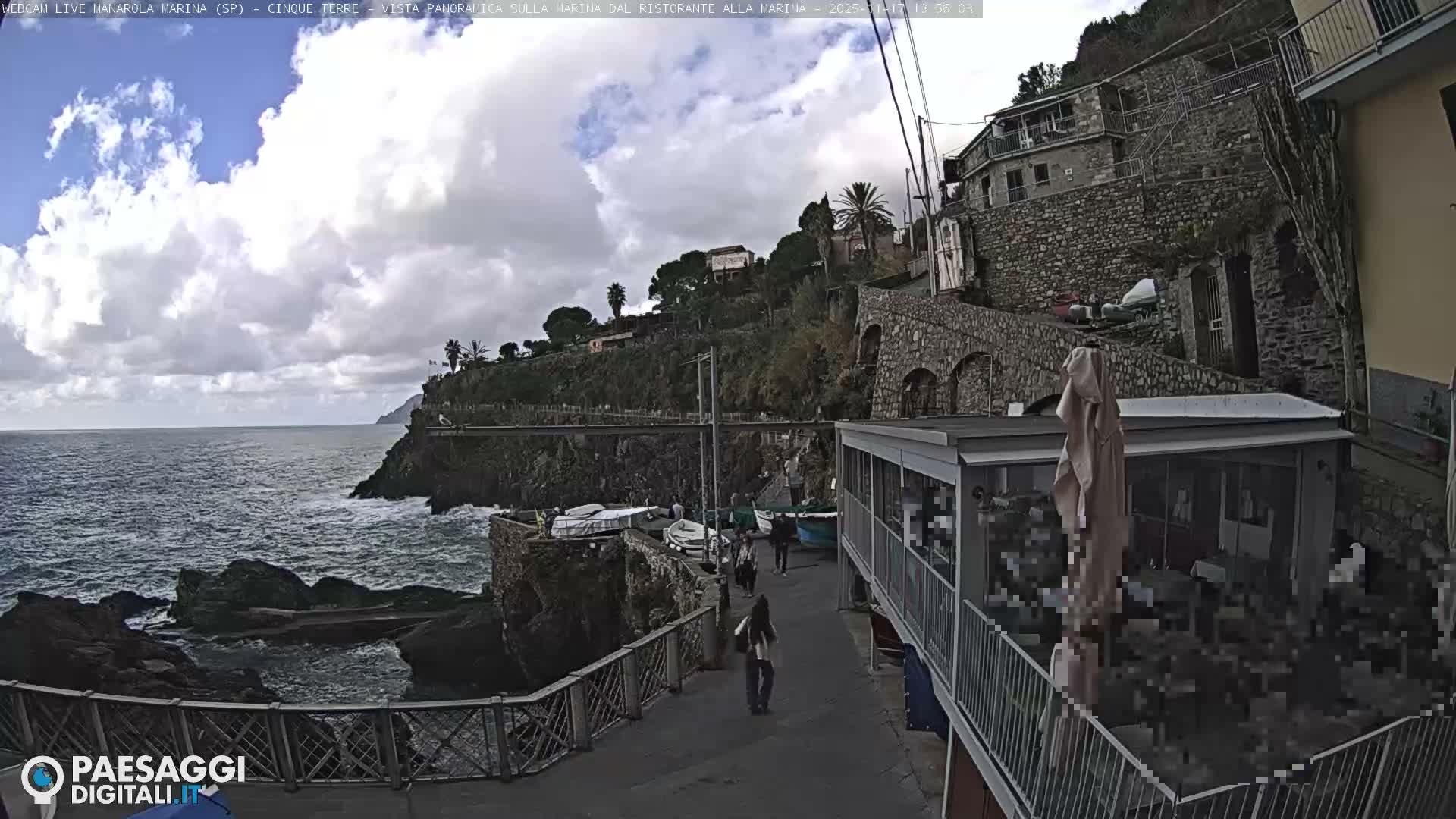 Cinque Terre, Manarola Village Marina & Coast Live Cam - La Spezia, Liguria, Italy
