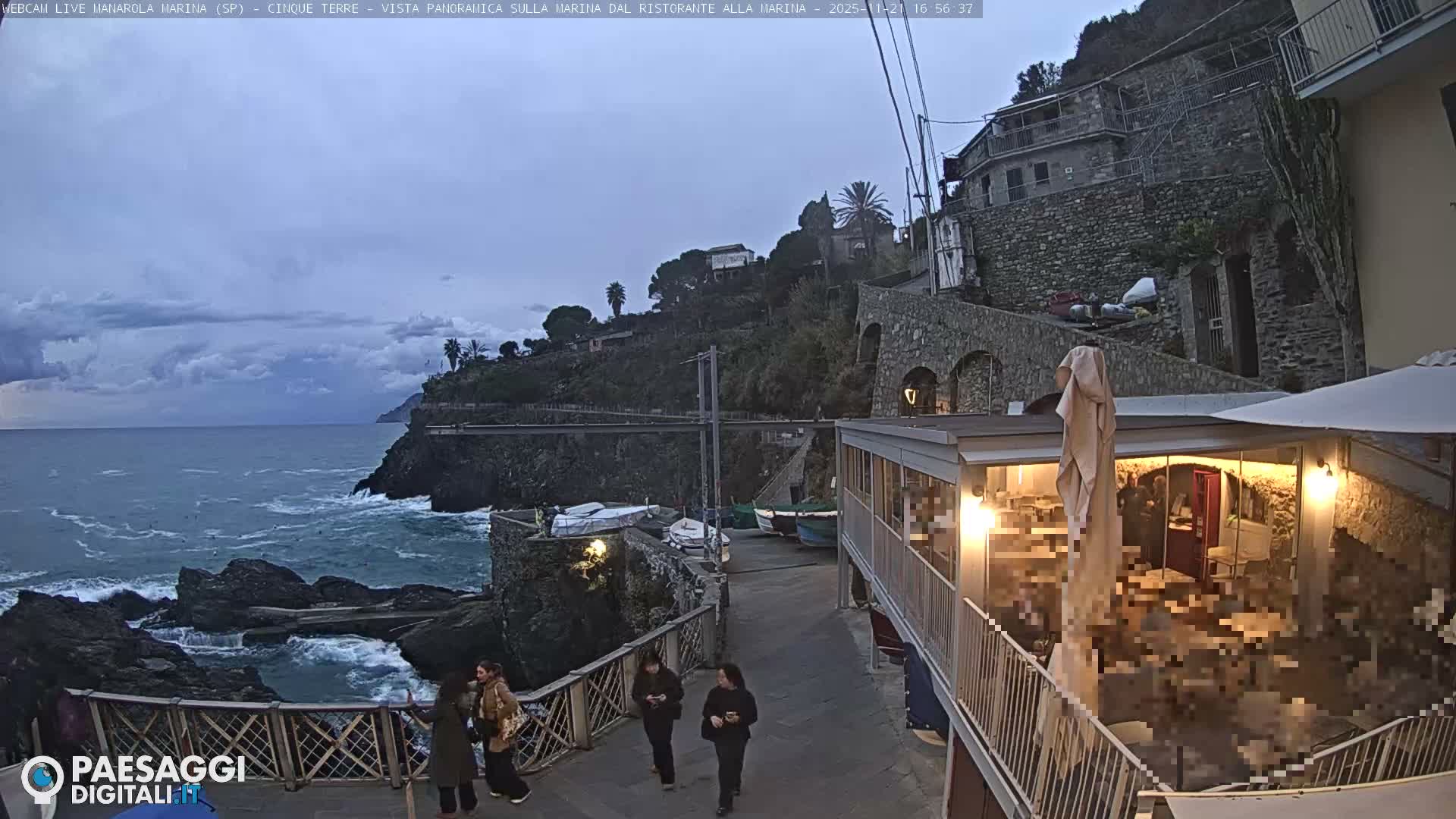 Cinque Terre, Manarola Village Marina & Coast Live Cam - La Spezia, Liguria, Italy