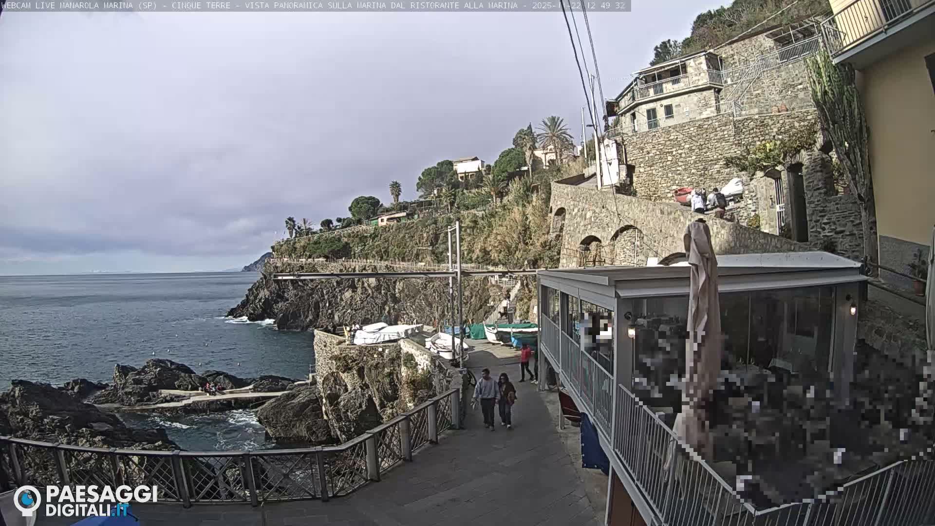 Cinque Terre, Manarola Village Marina & Coast Live Cam - La Spezia, Liguria, Italy