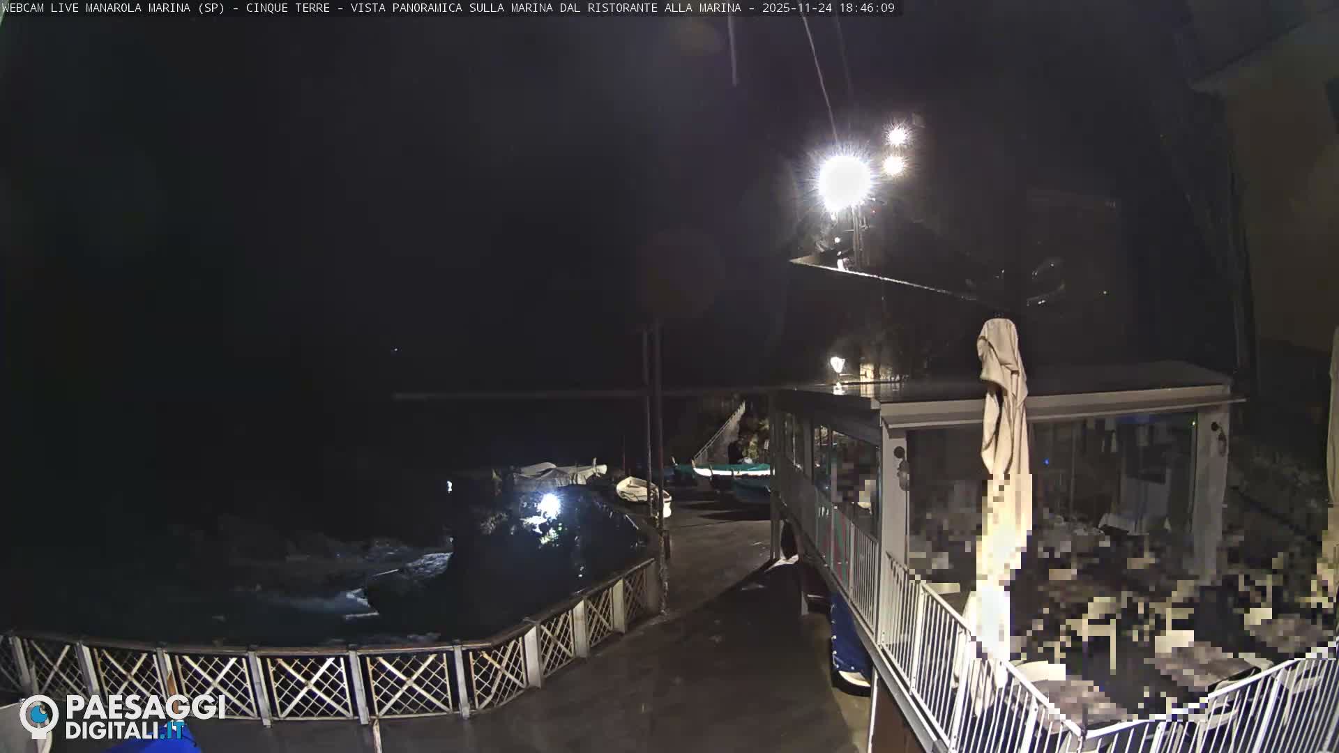 Cinque Terre, Manarola Village Marina & Coast Live Cam - La Spezia, Liguria, Italy