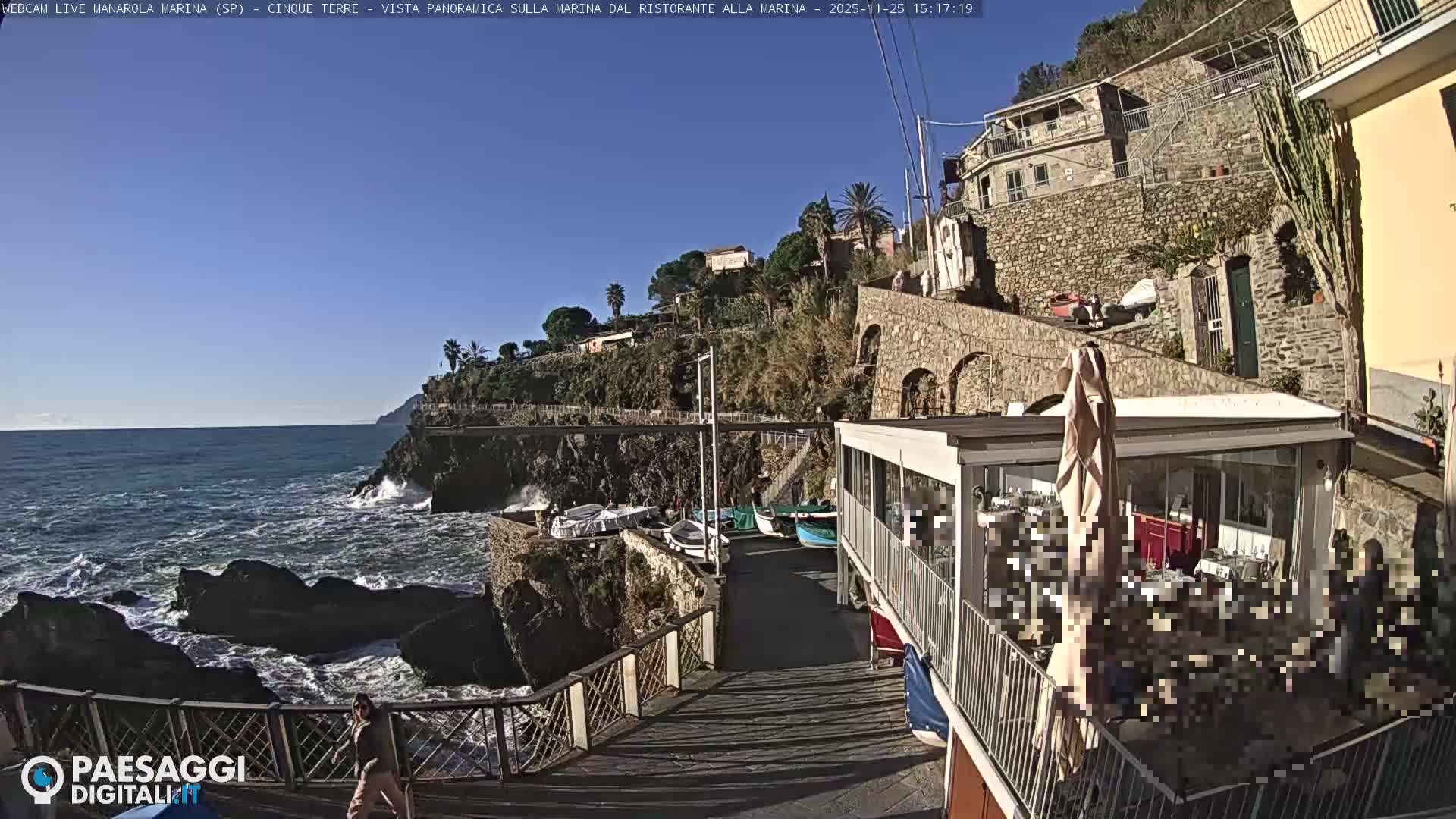 Cinque Terre, Manarola Village Marina & Coast Live Cam - La Spezia, Liguria, Italy