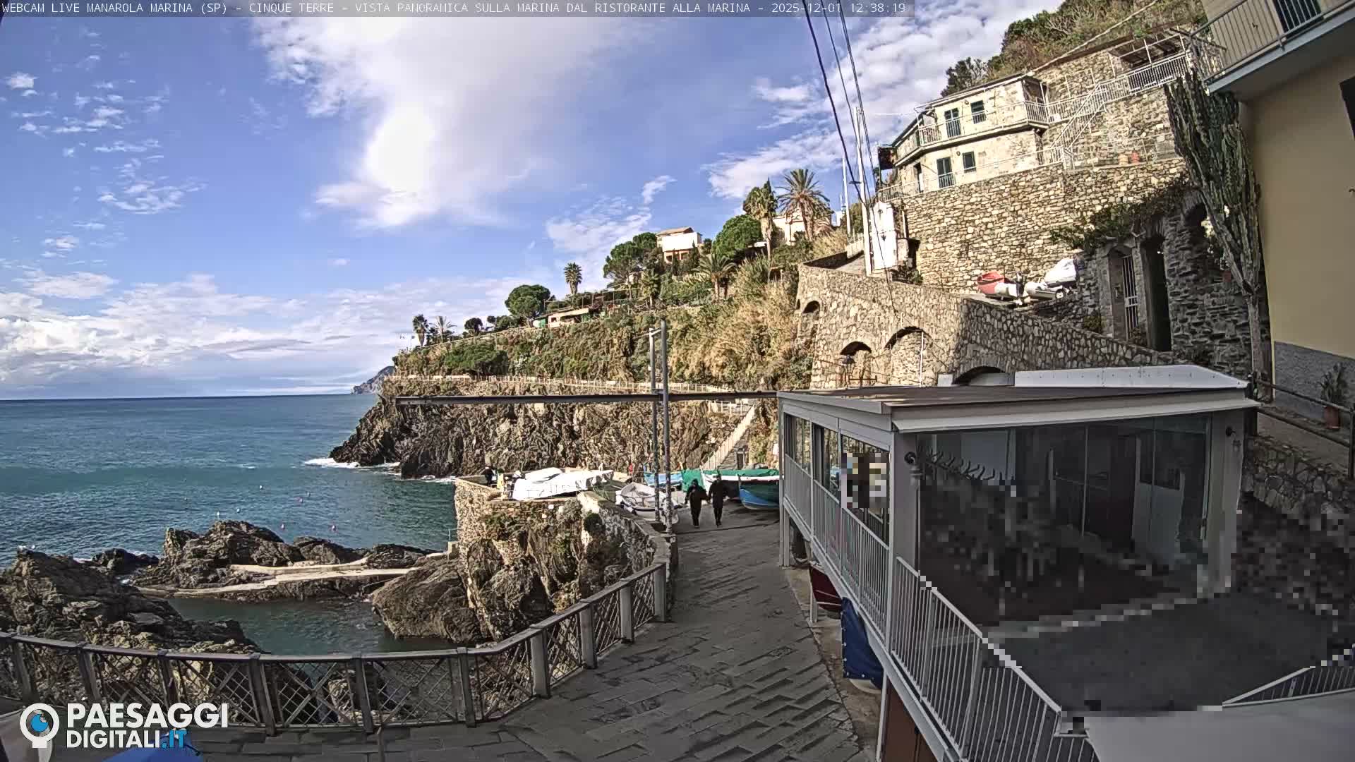 Cinque Terre, Manarola Village Marina & Coast Live Cam - La Spezia, Liguria, Italy