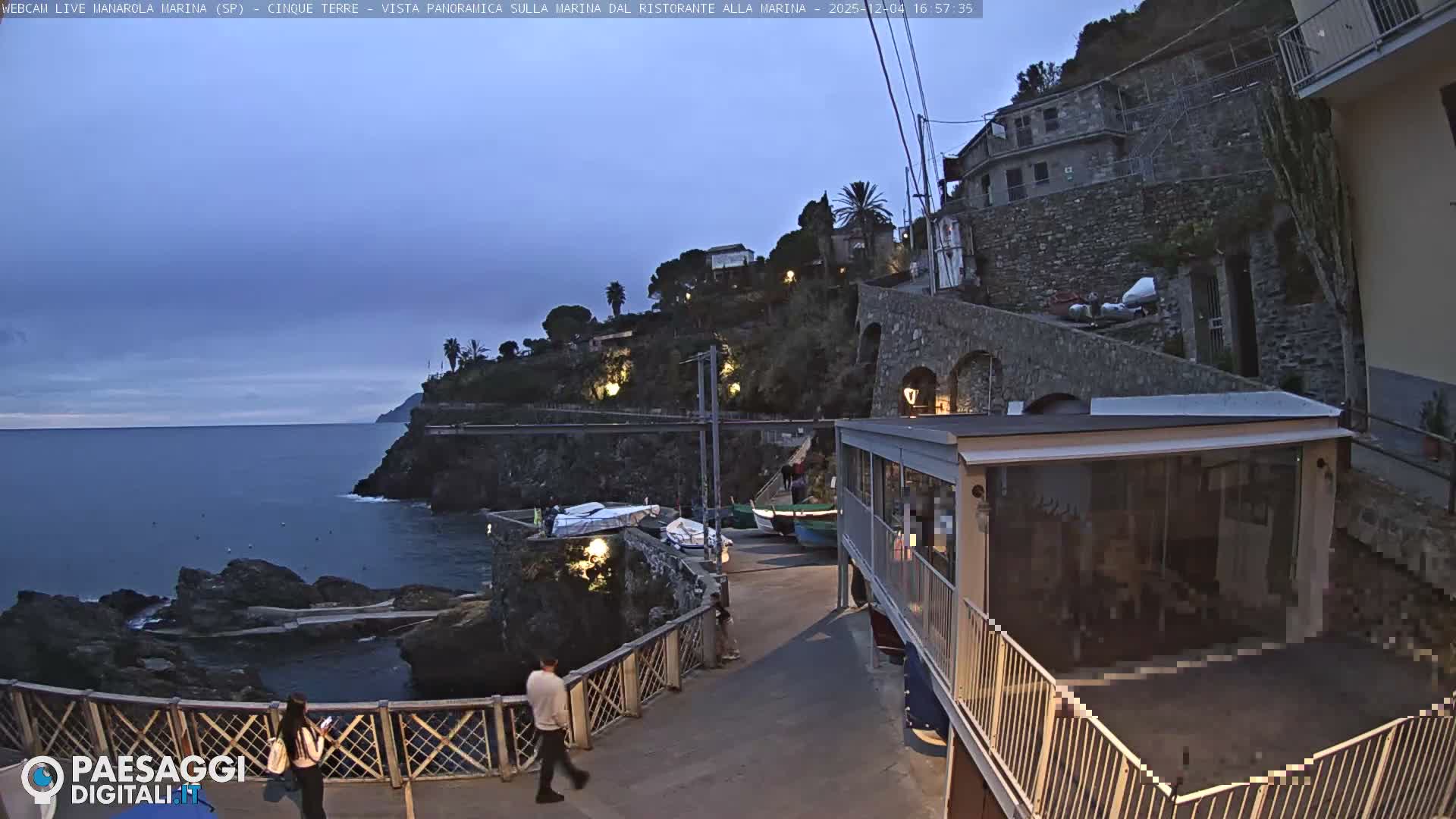 Cinque Terre, Manarola Village Marina & Coast Live Cam - La Spezia, Liguria, Italy