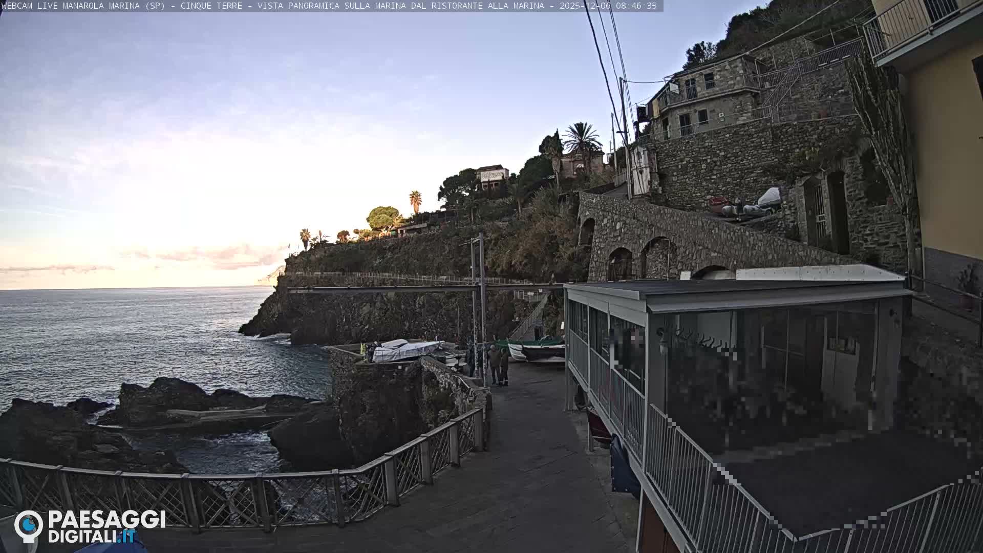 Cinque Terre, Manarola Village Marina & Coast Live Cam - La Spezia, Liguria, Italy