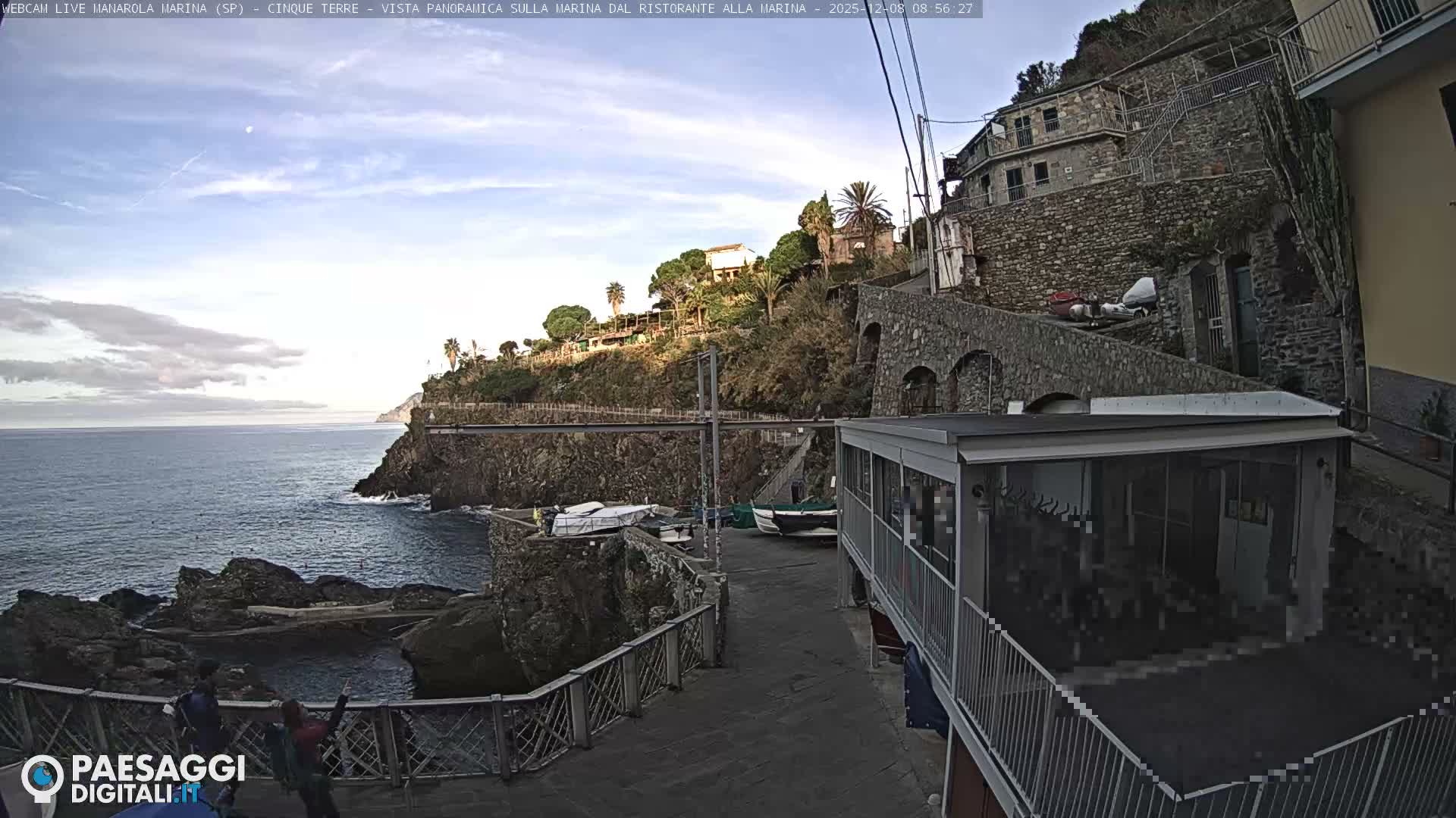 Cinque Terre, Manarola Village Marina & Coast Live Cam - La Spezia, Liguria, Italy