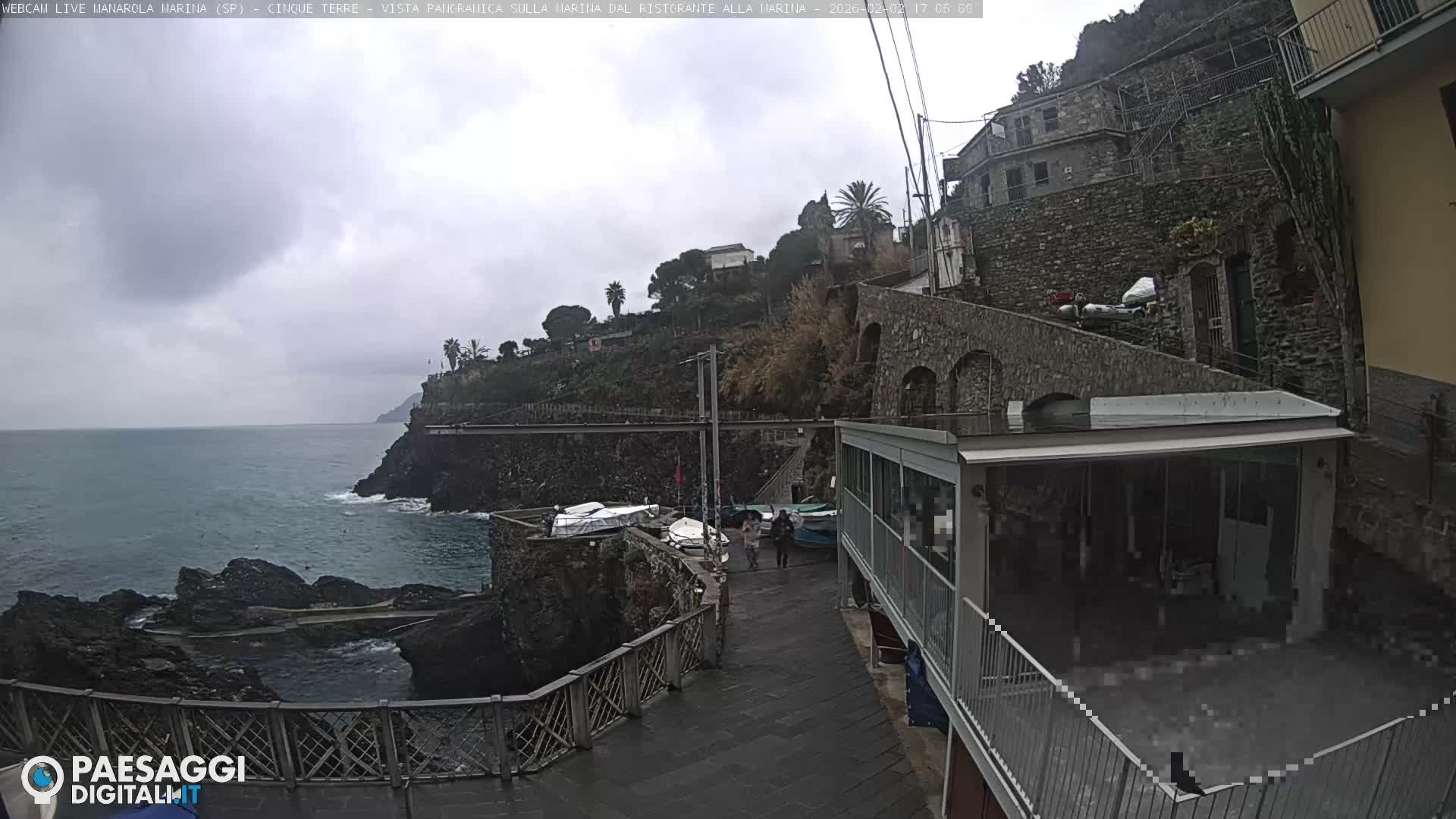 Cinque Terre, Manarola Village Marina & Coast Live Cam - La Spezia, Liguria, Italy