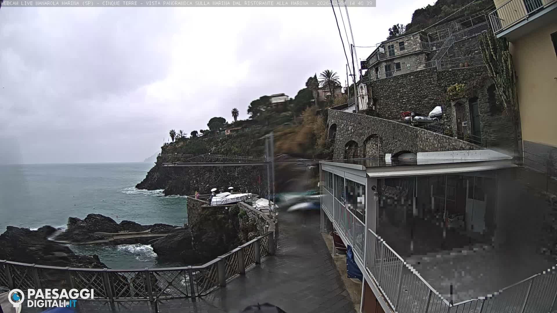 Cinque Terre, Manarola Village Marina & Coast Live Cam - La Spezia, Liguria, Italy