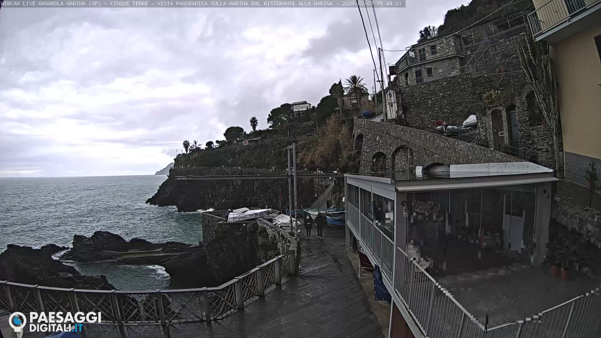 Cinque Terre, Manarola Village Marina & Coast Live Cam - La Spezia, Liguria, Italy