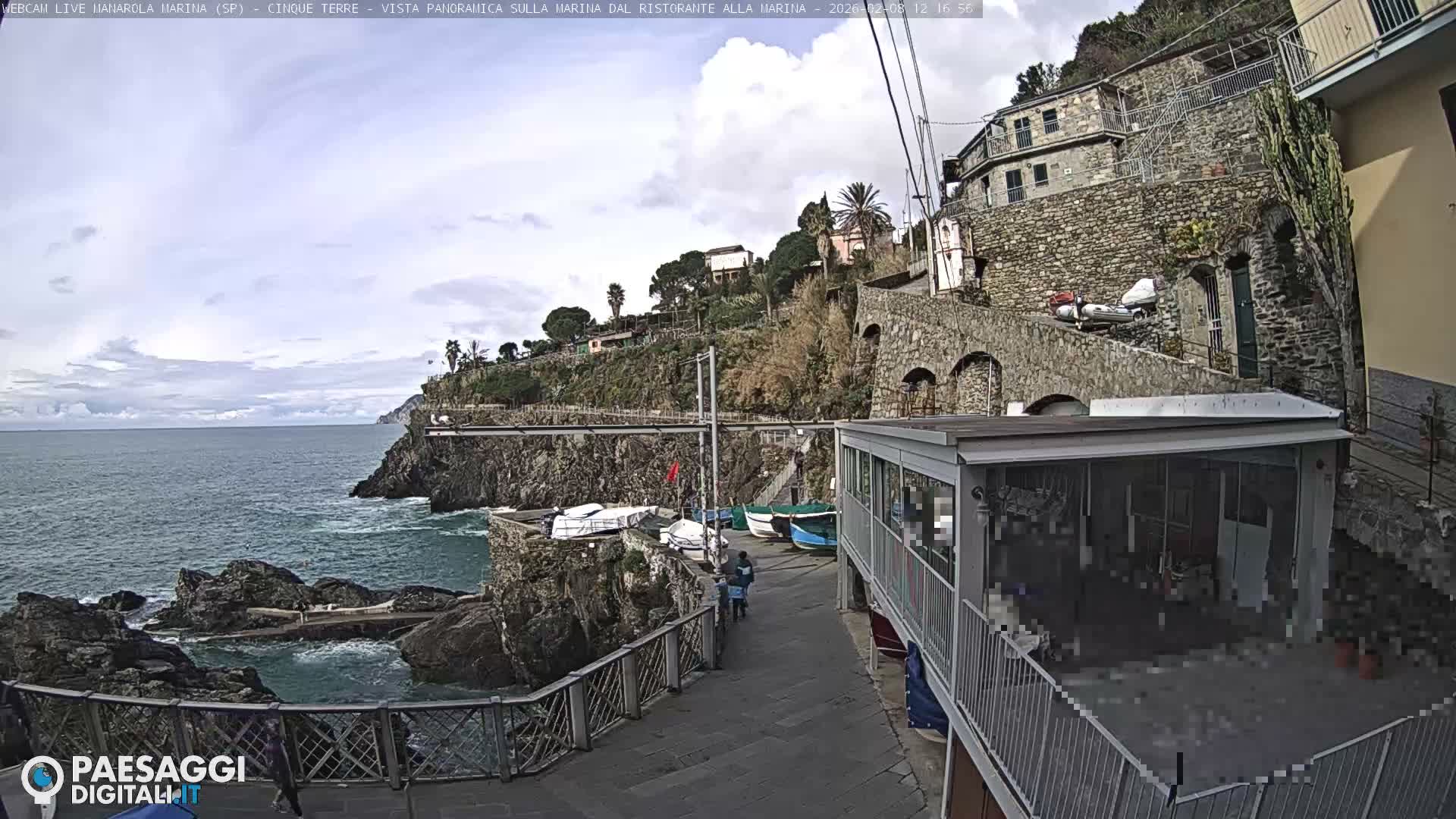 Cinque Terre, Manarola Village Marina & Coast Live Cam - La Spezia, Liguria, Italy