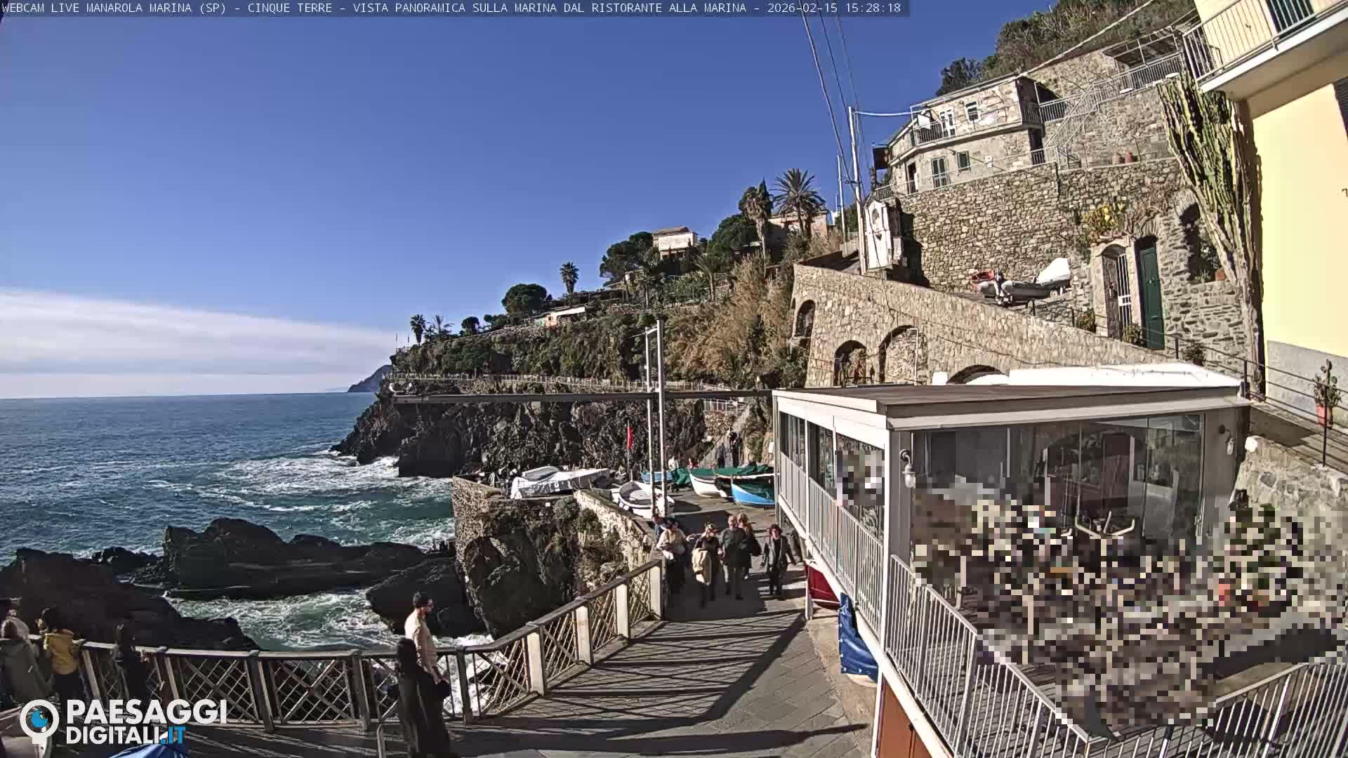 Cinque Terre, Manarola Village Marina & Coast Live Cam - La Spezia, Liguria, Italy