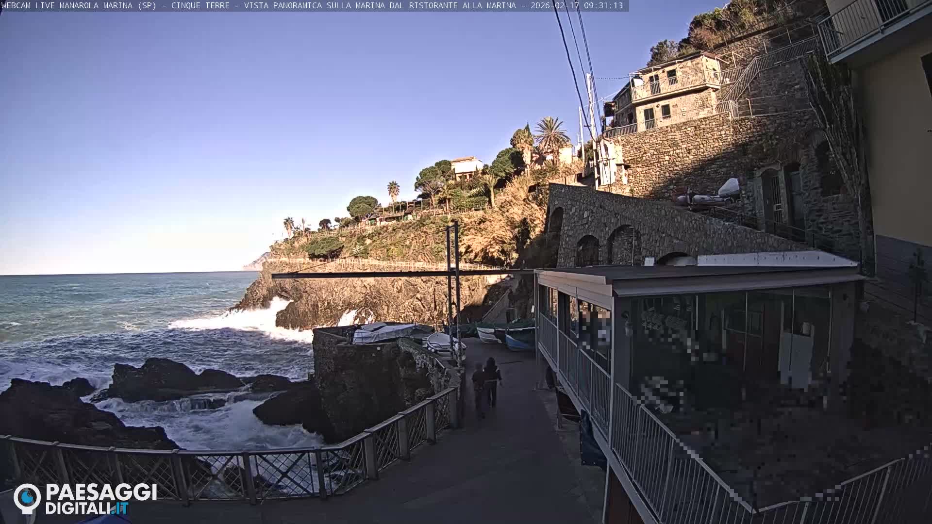 Cinque Terre, Manarola Village Marina & Coast Live Cam - La Spezia, Liguria, Italy