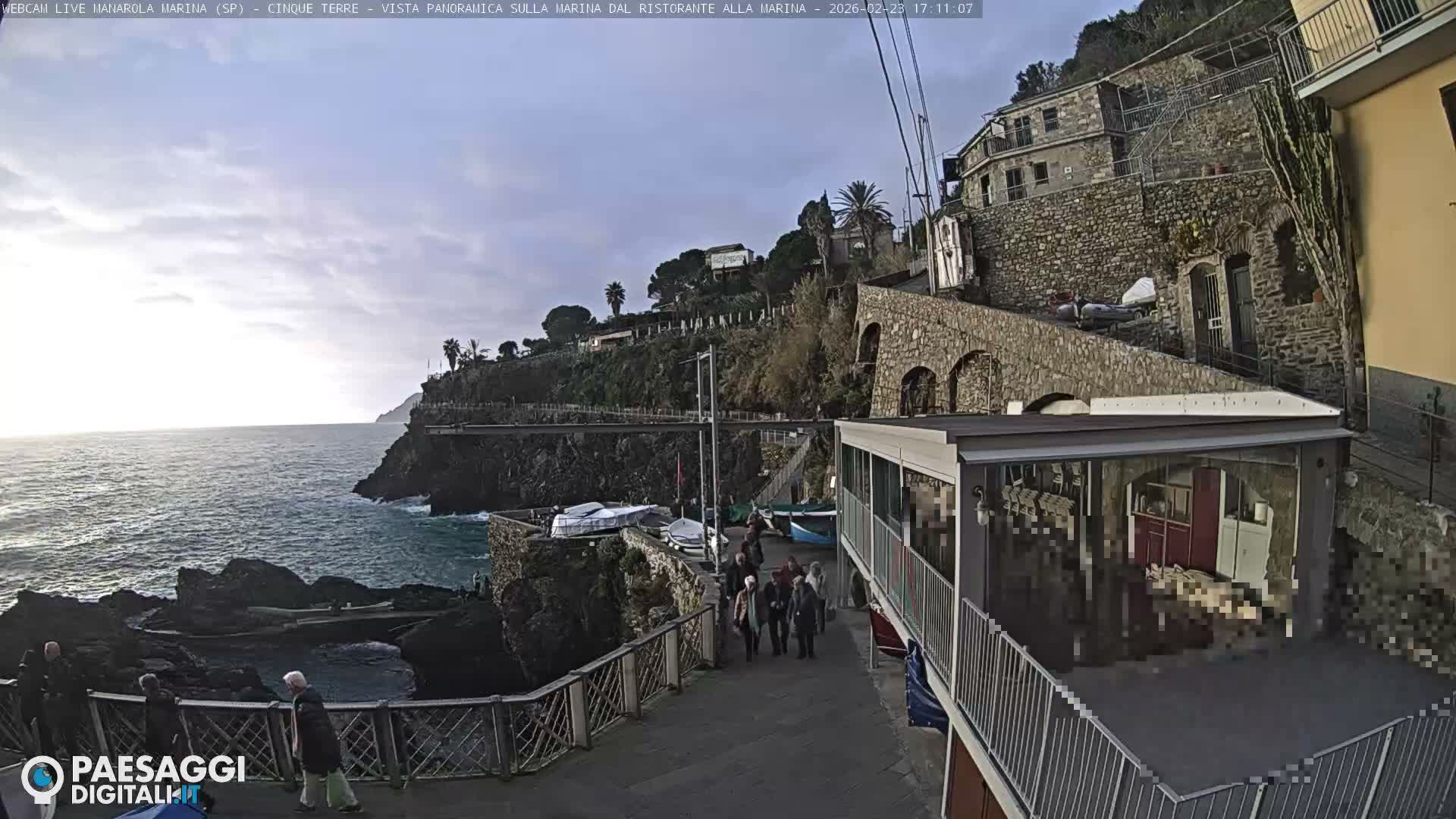 Cinque Terre, Manarola Village Marina & Coast Live Cam - La Spezia, Liguria, Italy