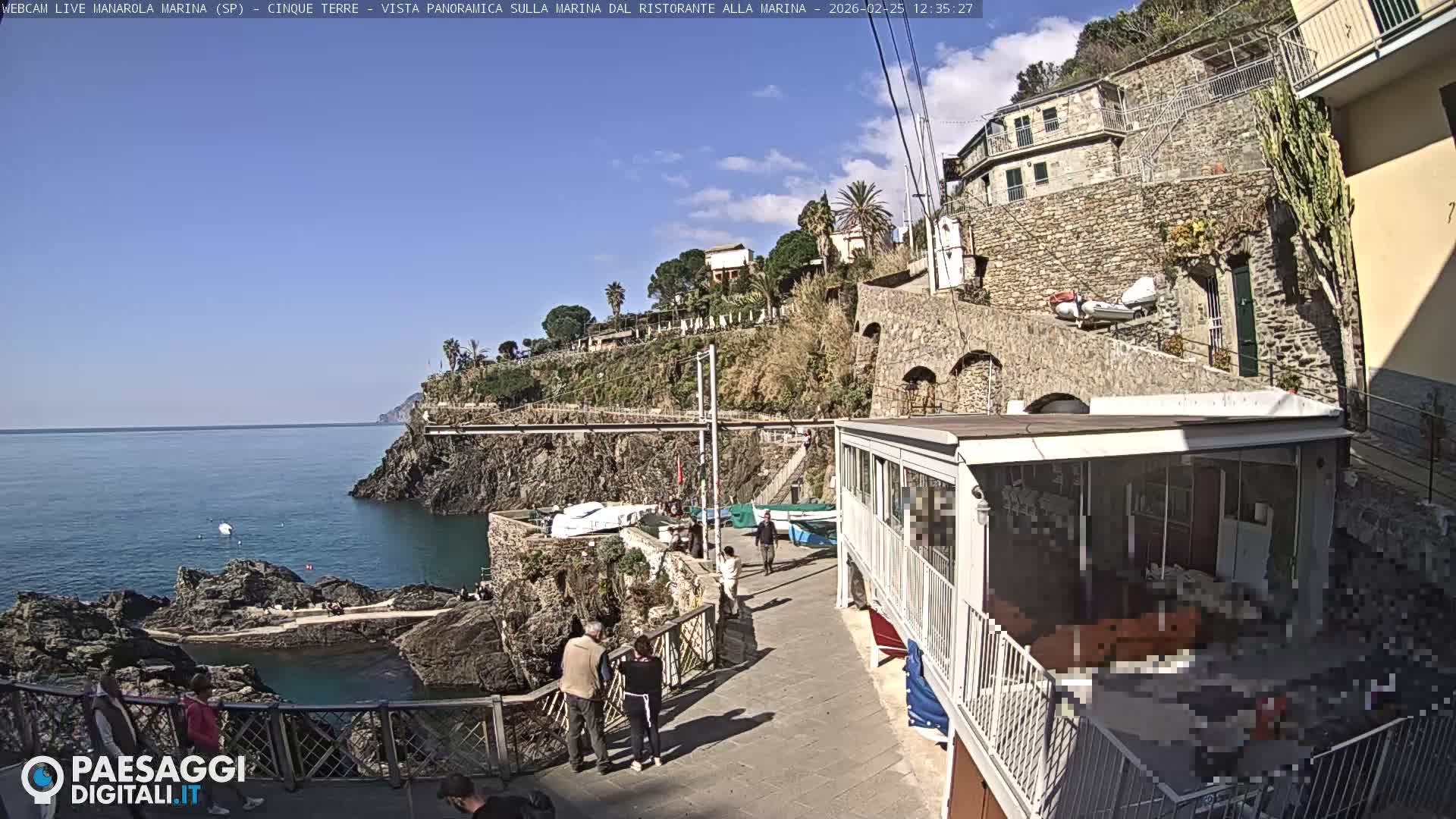 Cinque Terre, Manarola Village Marina & Coast Live Cam - La Spezia, Liguria, Italy