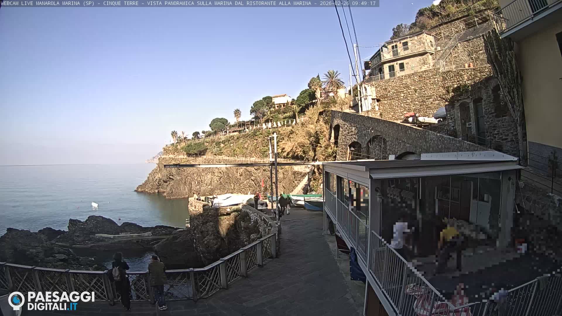 Cinque Terre, Manarola Village Marina & Coast Live Cam - La Spezia, Liguria, Italy
