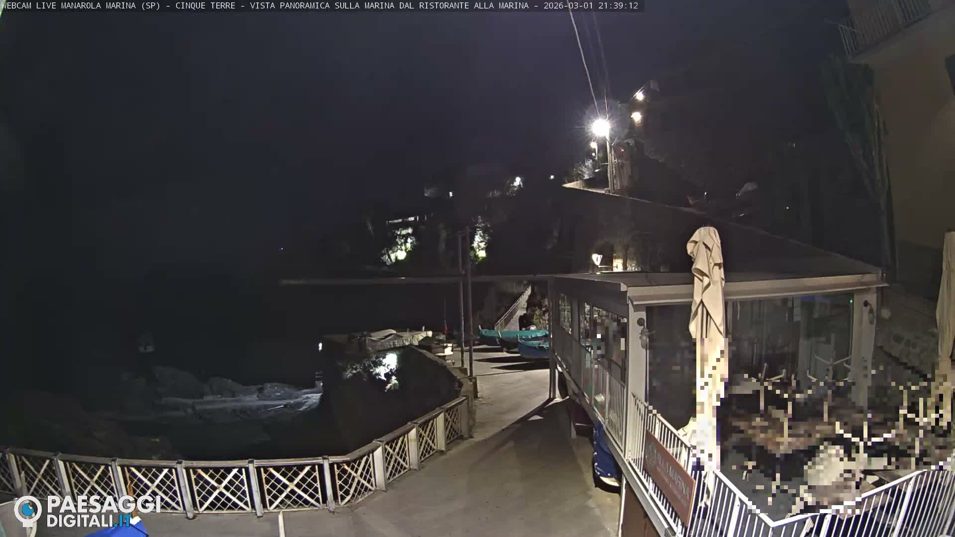 Cinque Terre, Manarola Village Marina & Coast Live Cam - La Spezia, Liguria, Italy