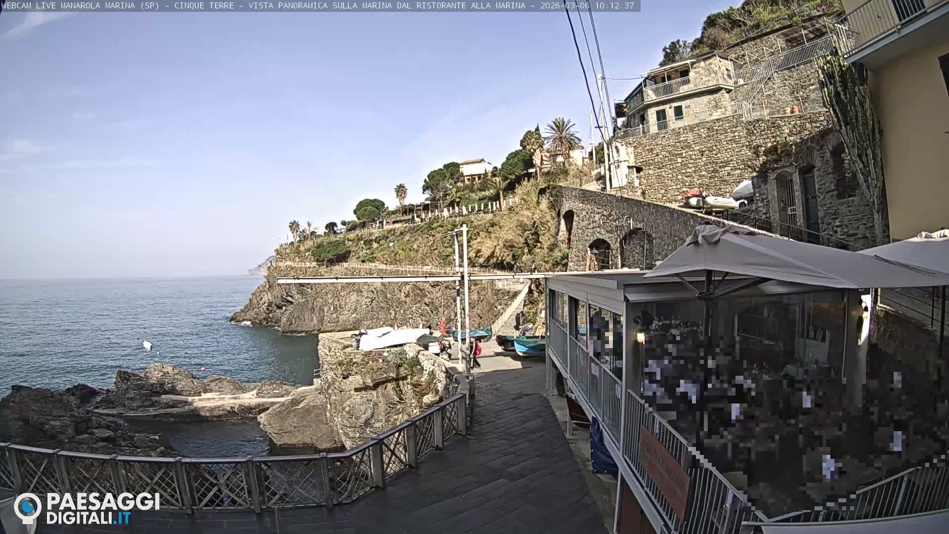 Cinque Terre, Manarola Village Marina & Coast Live Cam - La Spezia, Liguria, Italy