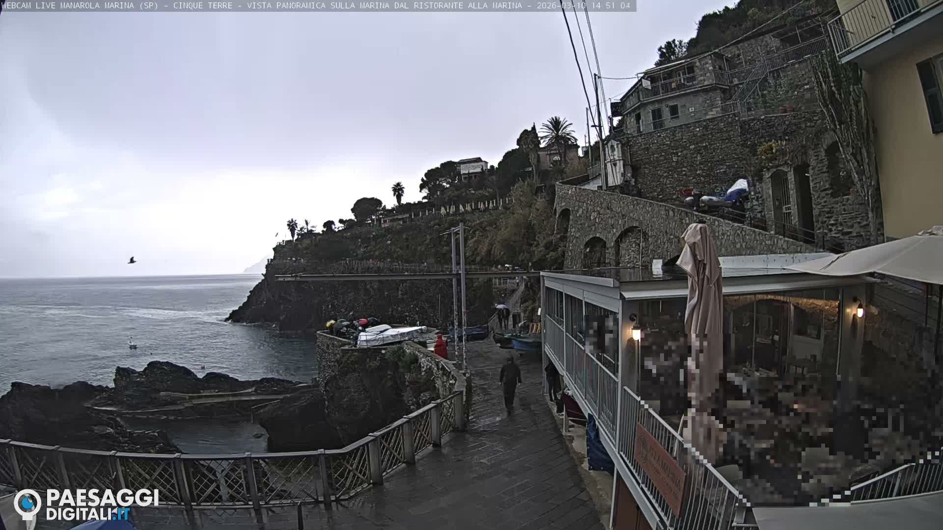 Cinque Terre, Manarola Village Marina & Coast Live Cam - La Spezia, Liguria, Italy
