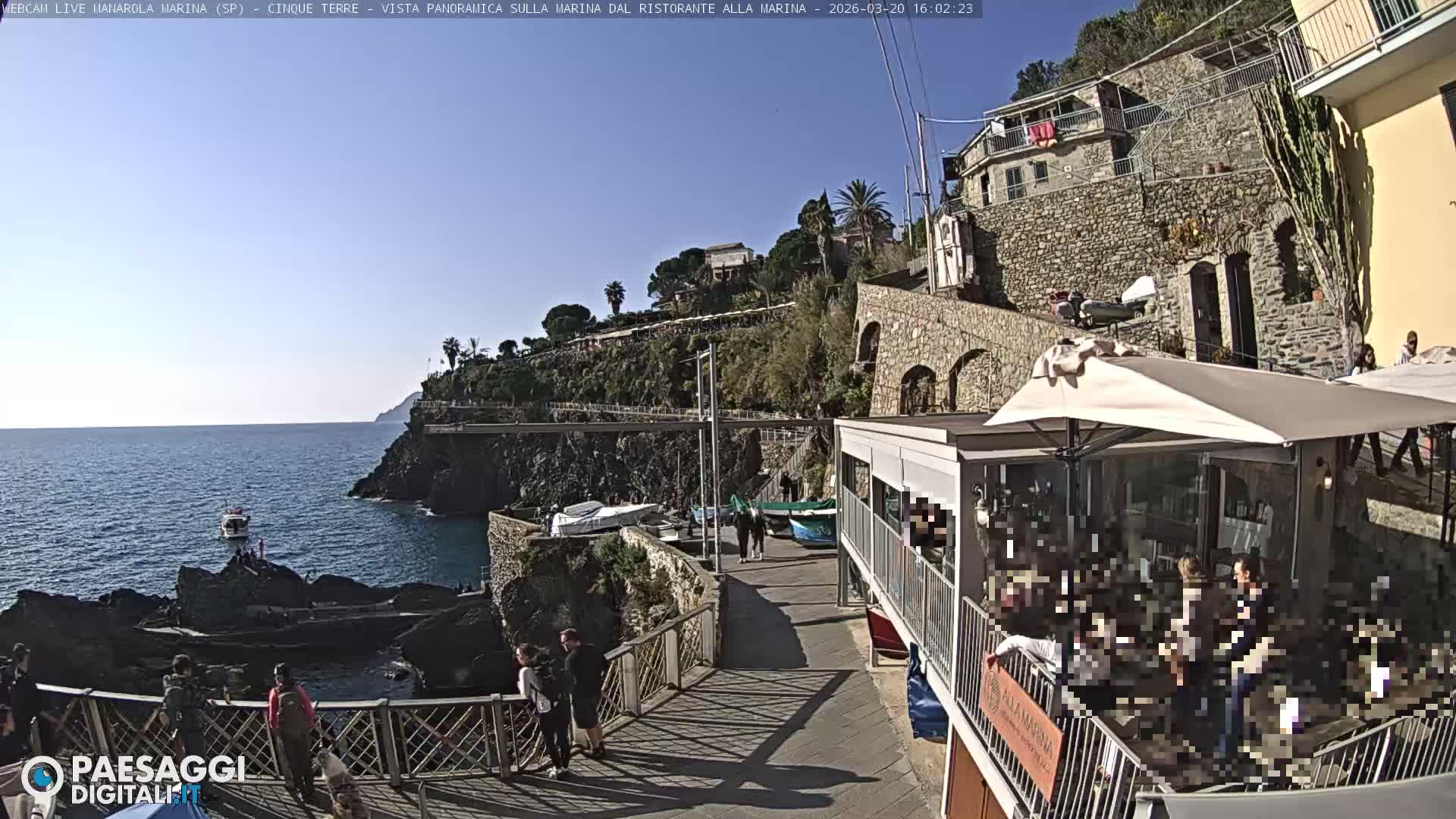 Cinque Terre, Manarola Village Marina & Coast Live Cam - La Spezia, Liguria, Italy