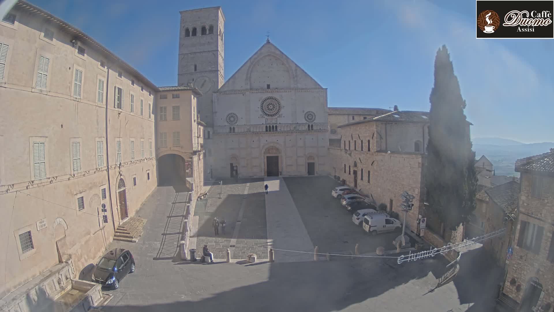 Assisi, San Rufino Square Live Cam -  Perugia, Umbria, Italy