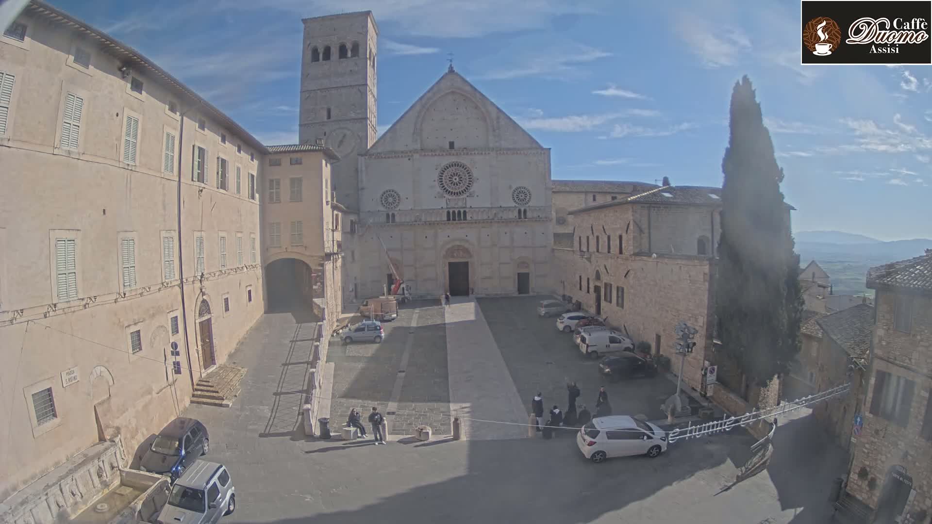 Assisi, San Rufino Square Live Cam -  Perugia, Umbria, Italy