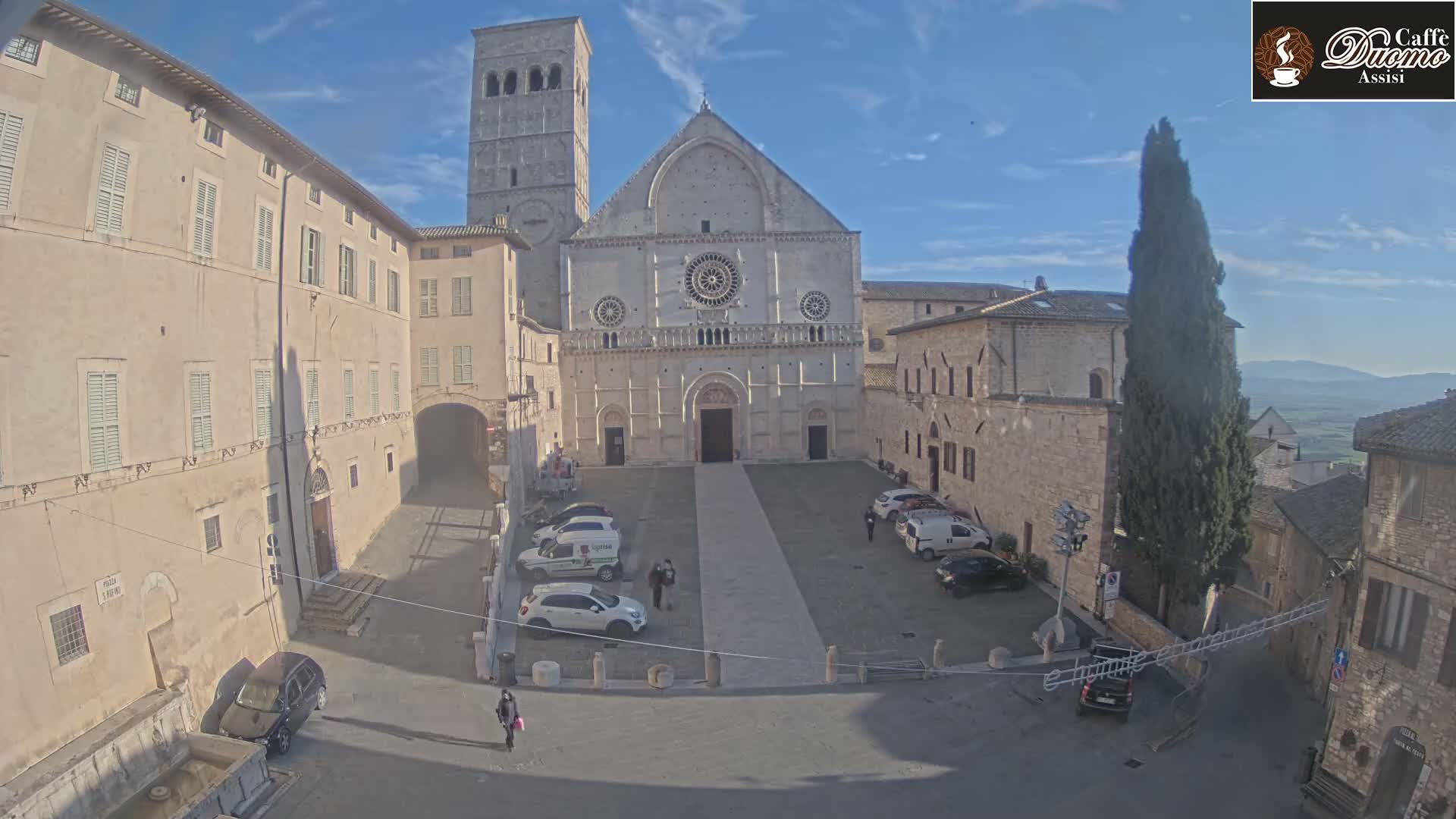 Assisi, San Rufino Square Live Cam -  Perugia, Umbria, Italy
