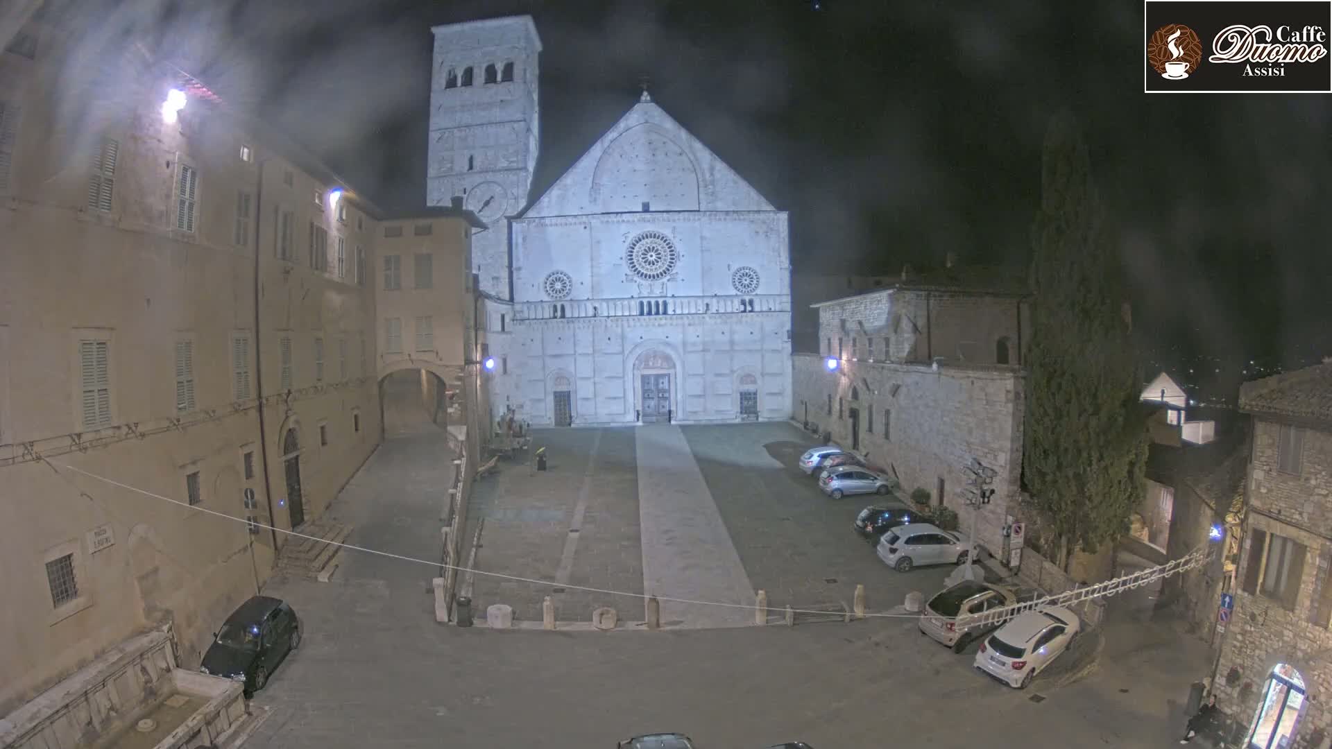 Assisi, San Rufino Square Live Cam -  Perugia, Umbria, Italy