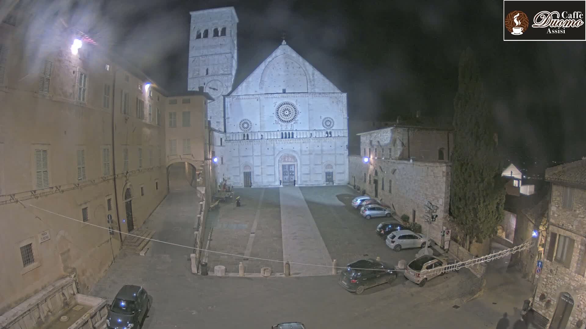Assisi, San Rufino Square Live Cam -  Perugia, Umbria, Italy