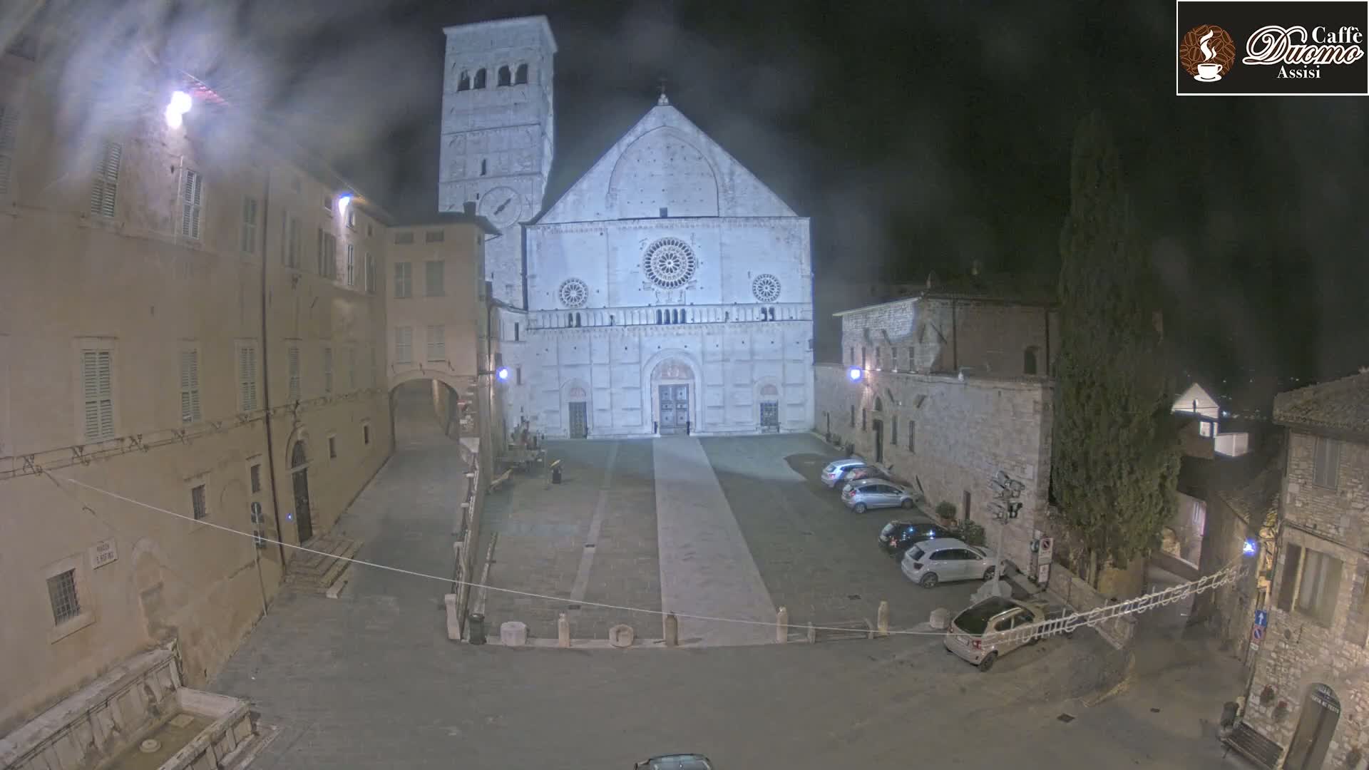 Assisi, San Rufino Square Live Cam -  Perugia, Umbria, Italy