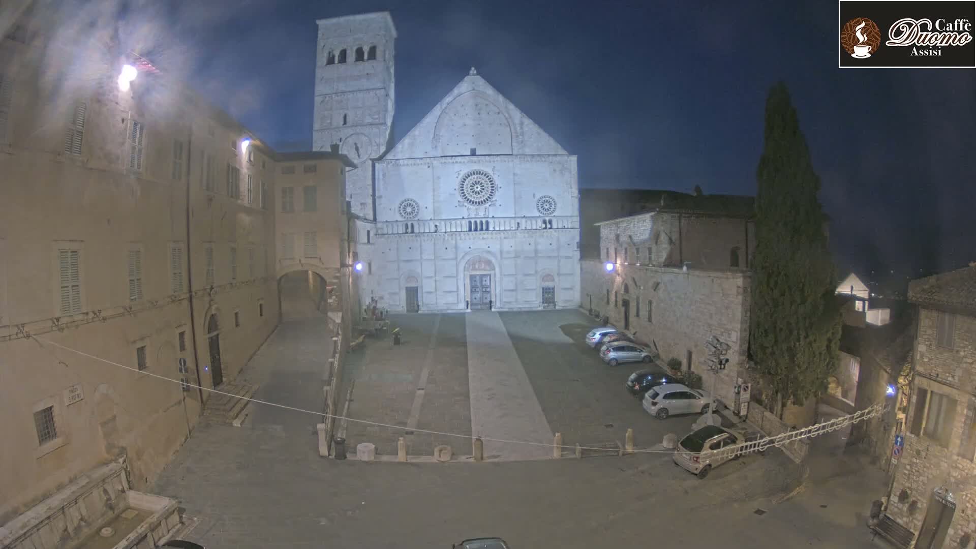 Assisi, San Rufino Square Live Cam -  Perugia, Umbria, Italy