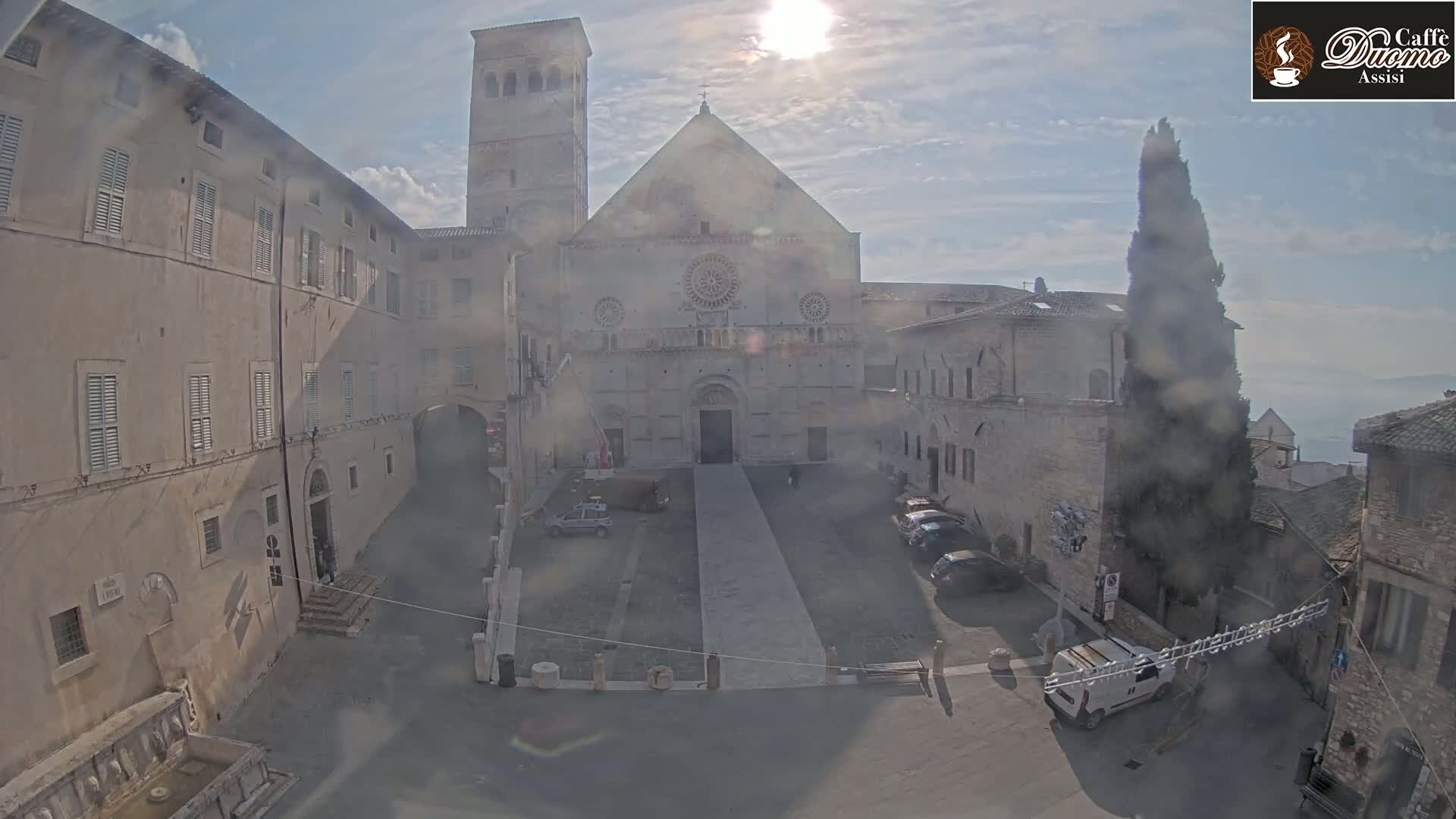 Assisi, San Rufino Square Live Cam -  Perugia, Umbria, Italy