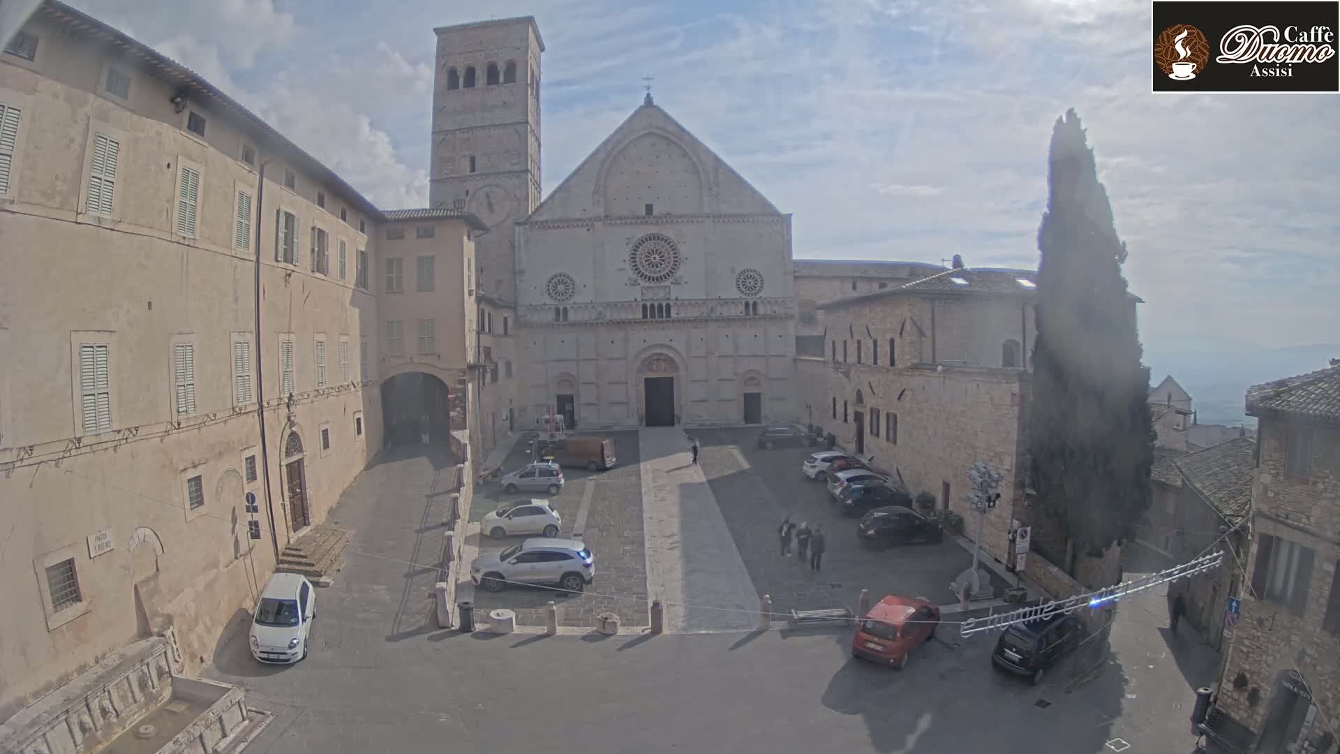 Assisi, San Rufino Square Live Cam -  Perugia, Umbria, Italy