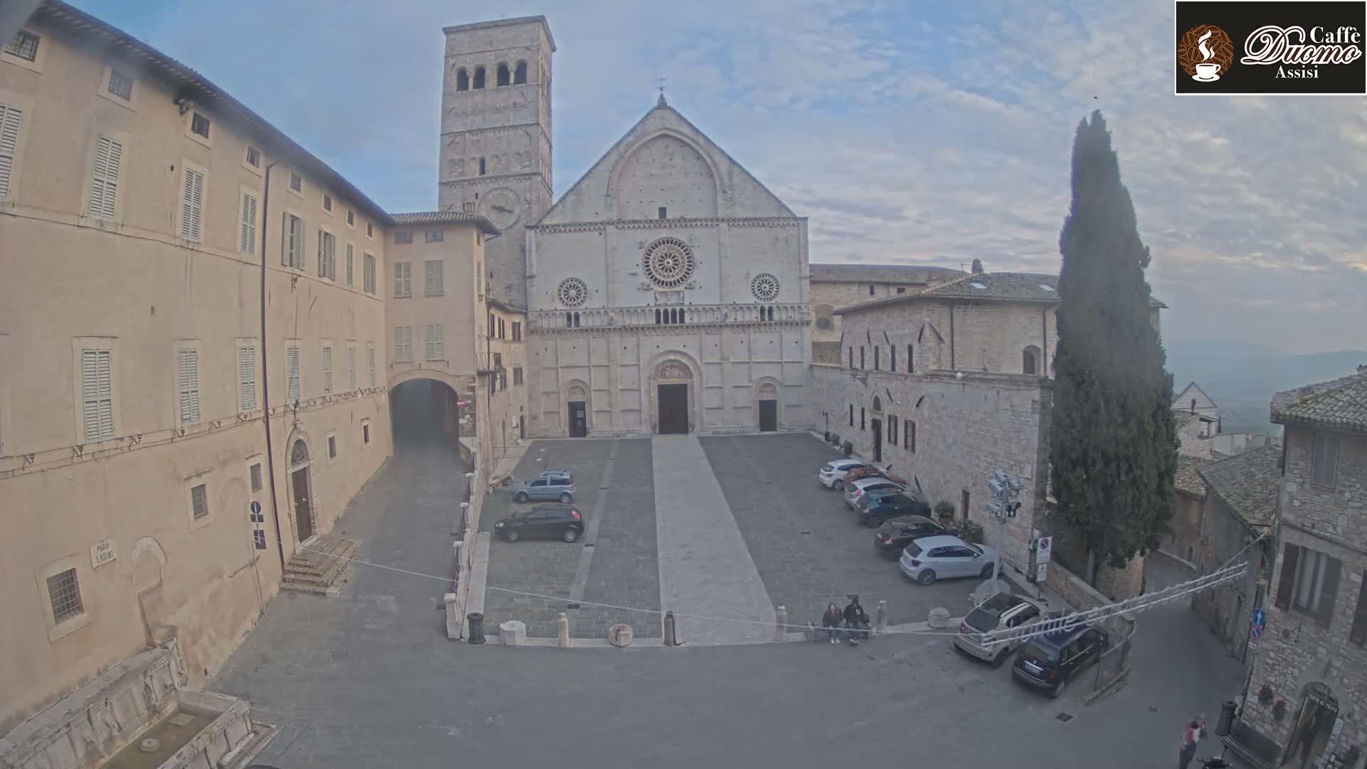 Assisi, San Rufino Square Live Cam -  Perugia, Umbria, Italy