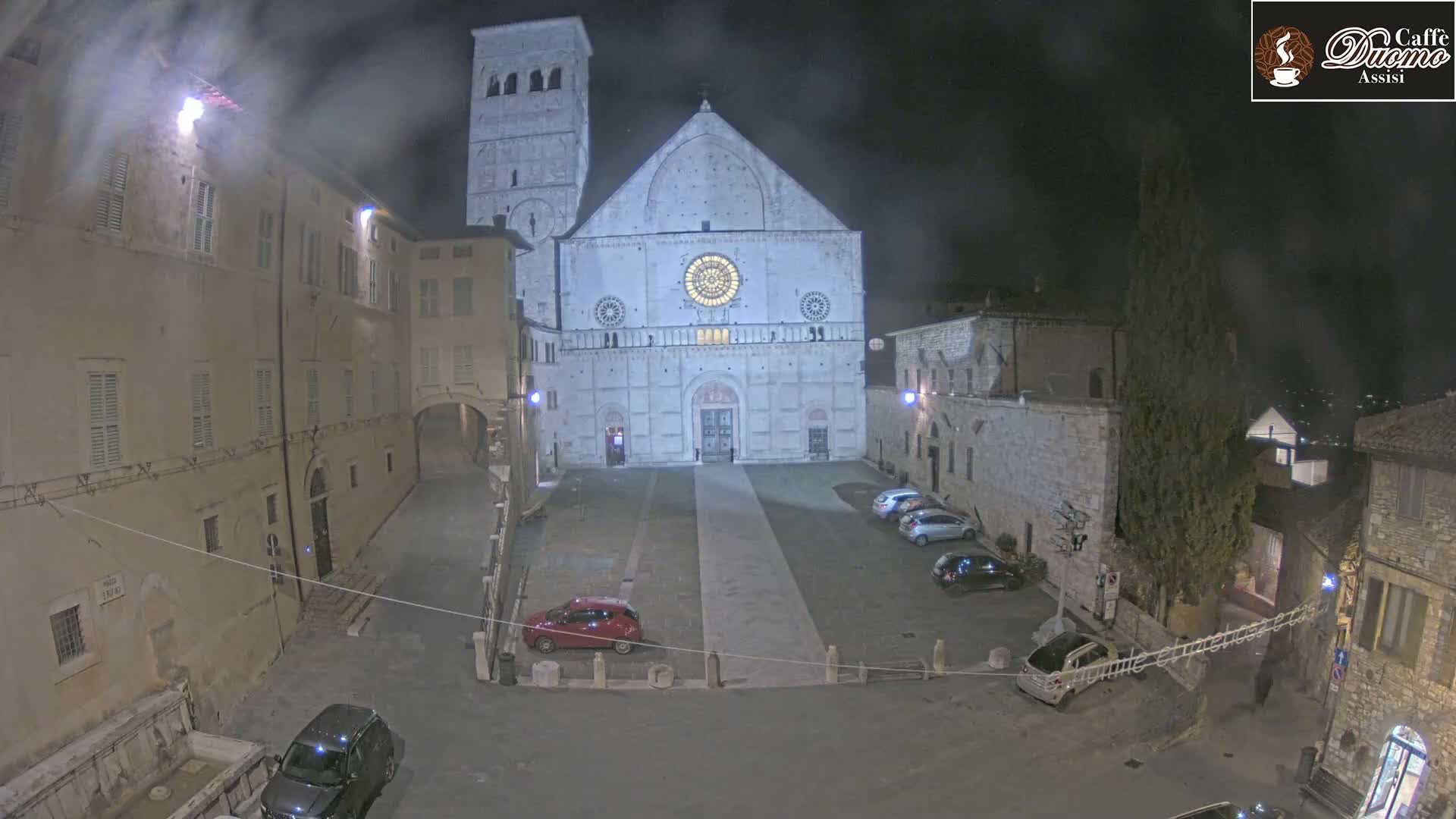 Assisi, San Rufino Square Live Cam -  Perugia, Umbria, Italy
