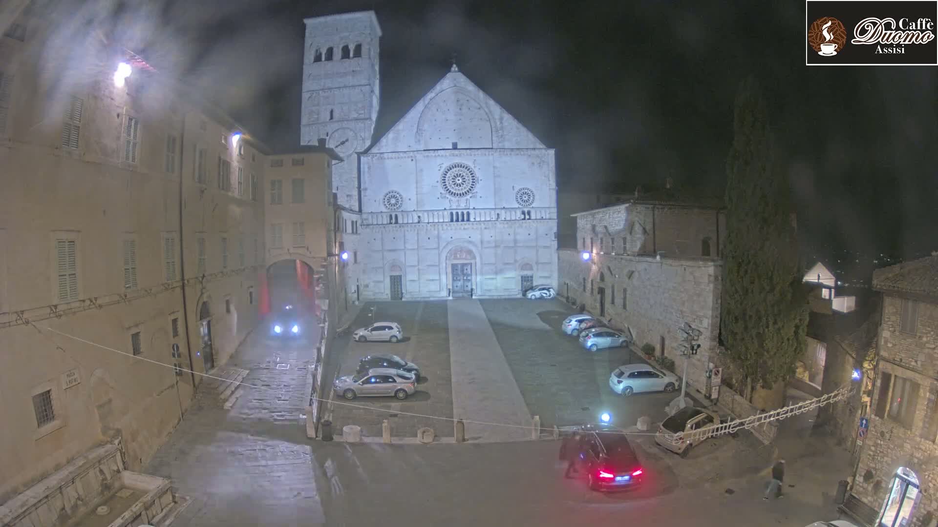 Assisi, San Rufino Square Live Cam -  Perugia, Umbria, Italy